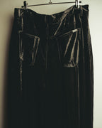 –SPECIAL– "SAINT LAURENT" 2023's Pleated velvet extreme flare pants