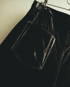 –SPECIAL– "SAINT LAURENT" 2023's Pleated velvet extreme flare pants