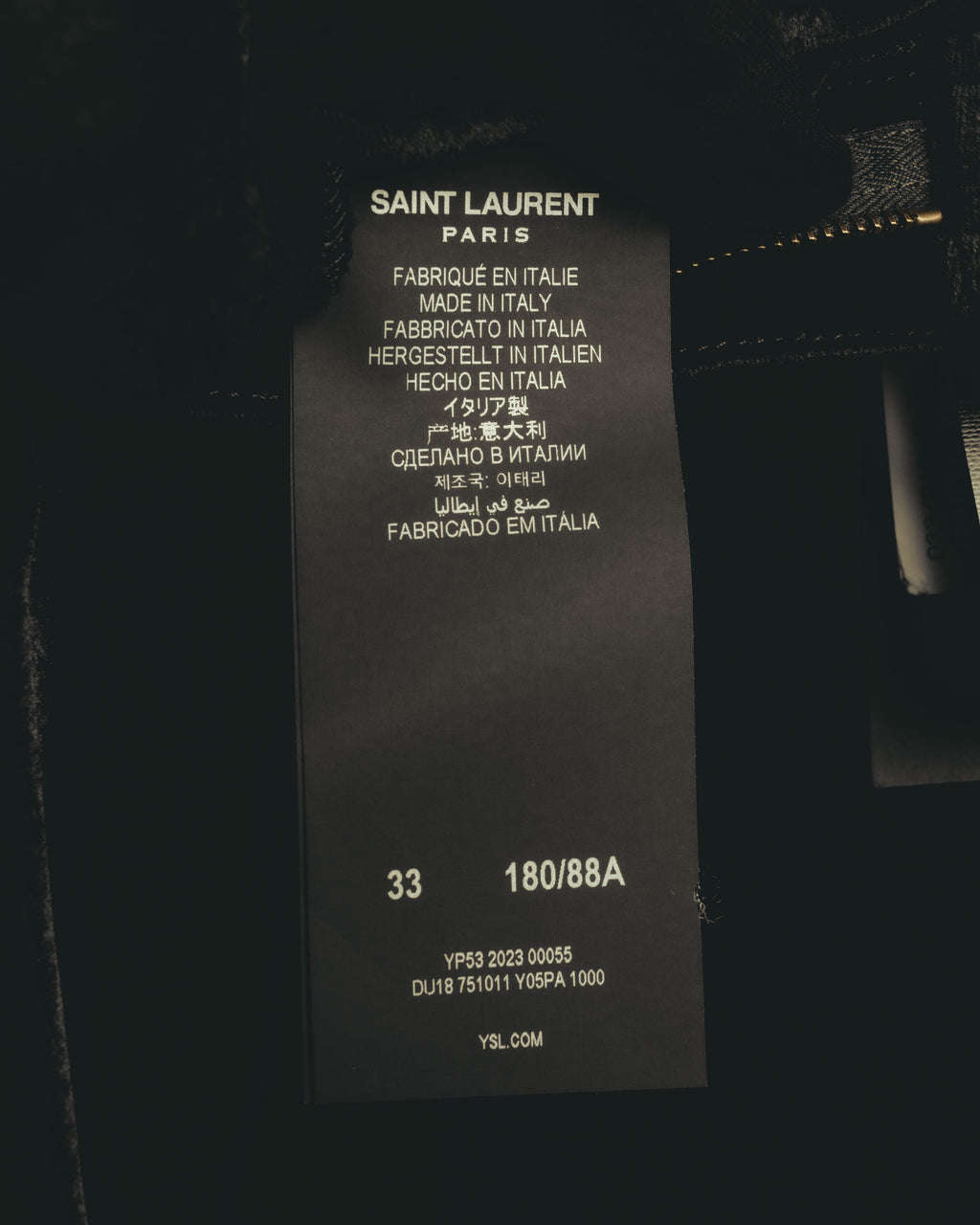 –SPECIAL– "SAINT LAURENT" 2023's Pleated velvet extreme flare pants