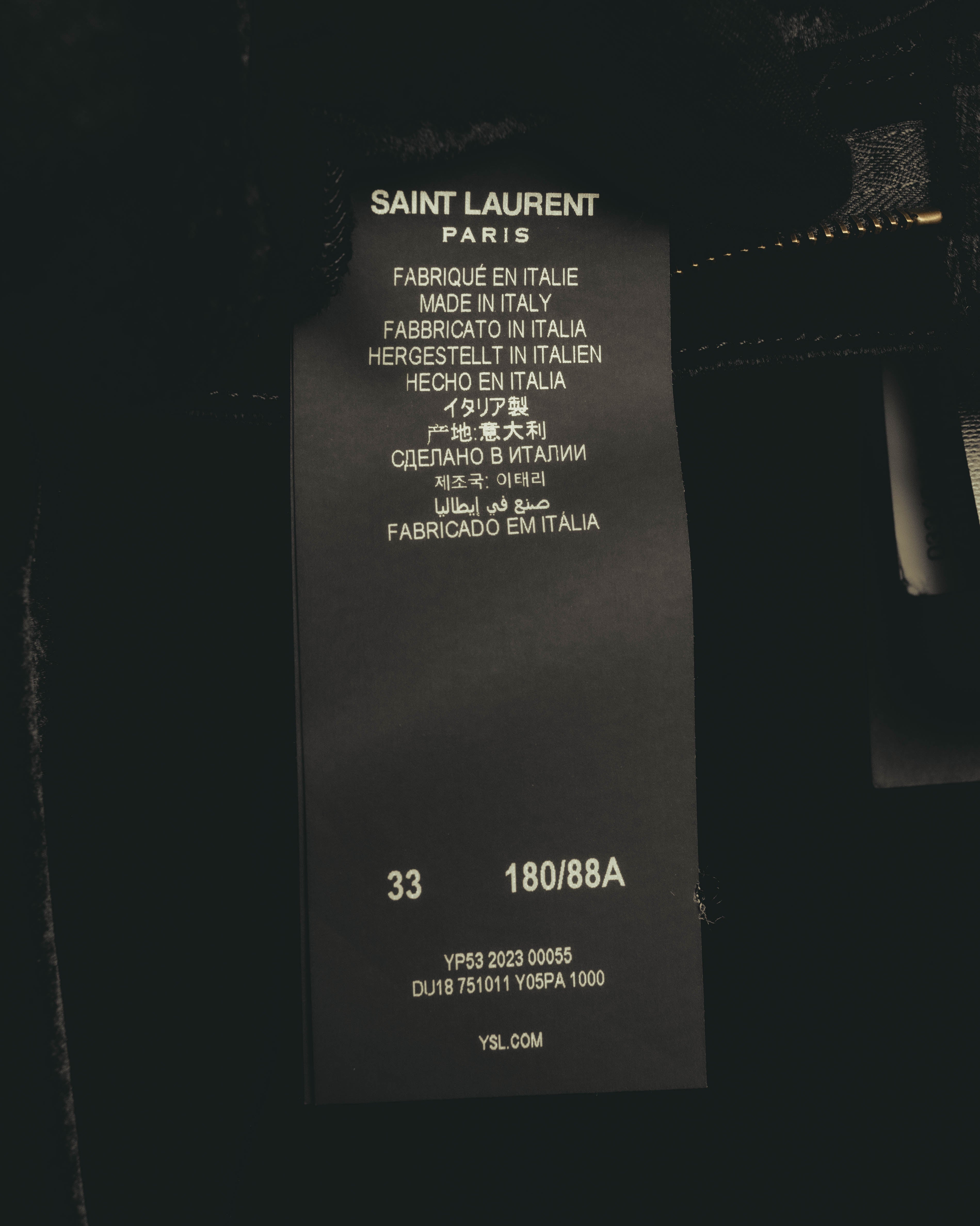 –SPECIAL– "SAINT LAURENT" 2023's Pleated velvet extreme flare pants