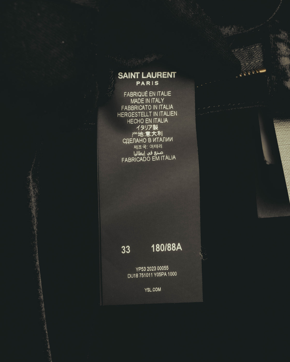 –SPECIAL– "SAINT LAURENT" 2023's Pleated velvet extreme flare pants