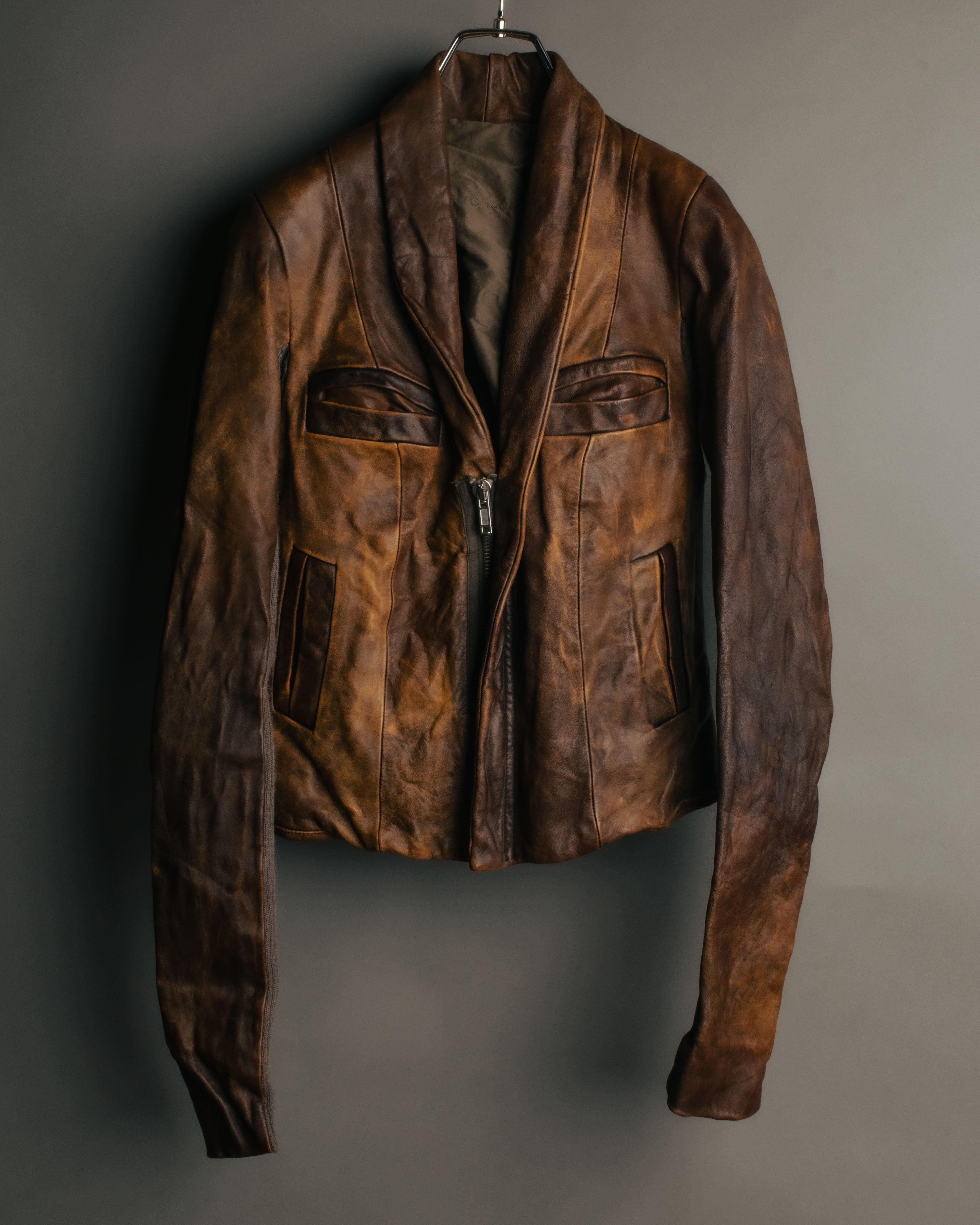 Rick Owens (リックオウエンス) - ウォッシュドラムレザージャケット