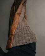 -SPECIAL- “Rick Owens” 00’s Washed lamb leather rib sleeve jacket