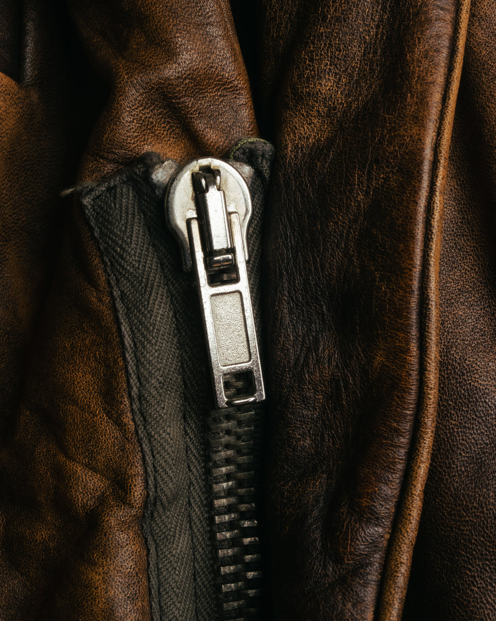 -SPECIAL- “Rick Owens” 00’s Washed lamb leather rib sleeve jacket