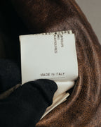 -SPECIAL- “Rick Owens” 00’s Washed lamb leather rib sleeve jacket