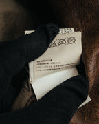 -SPECIAL- “Rick Owens” 00’s Washed lamb leather rib sleeve jacket