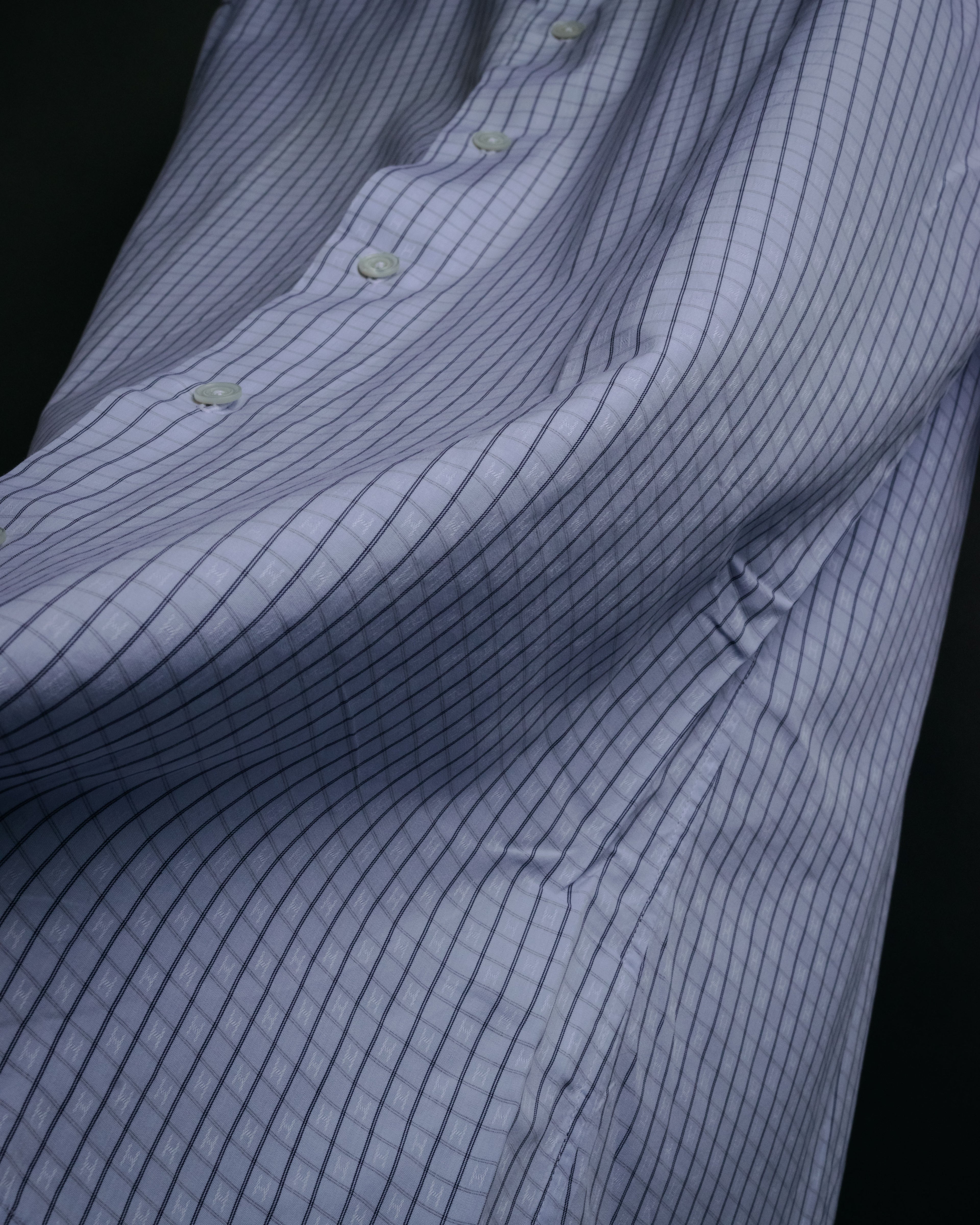 “HERMÈS” 2000-2008 H jacquard leather cuff shirt