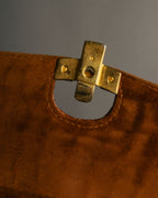-SPECIAL- “GUCCI” 70’s Crocodile tiger eye clasp shoulder bag