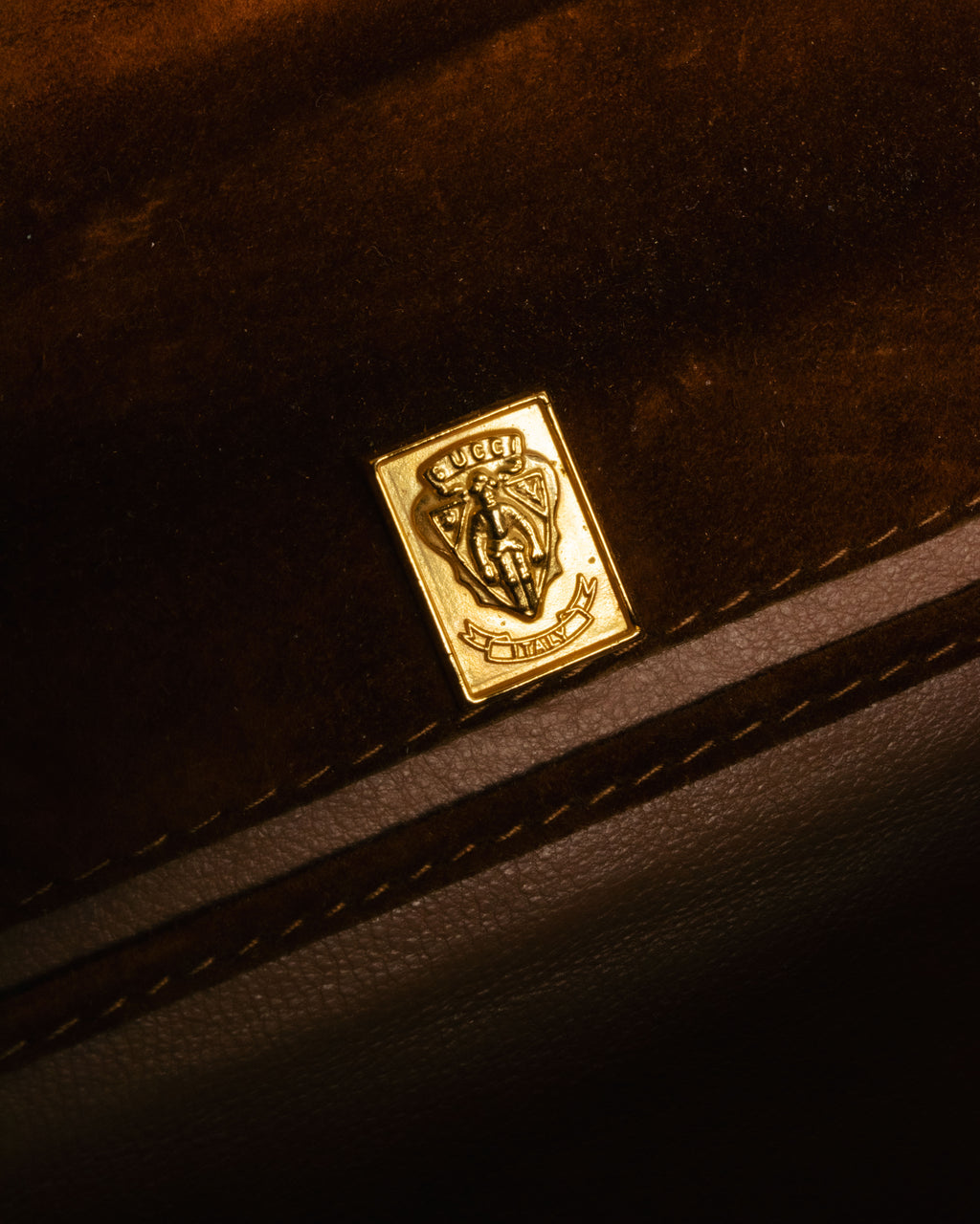 -SPECIAL- “GUCCI” 70’s Crocodile tiger eye clasp shoulder bag