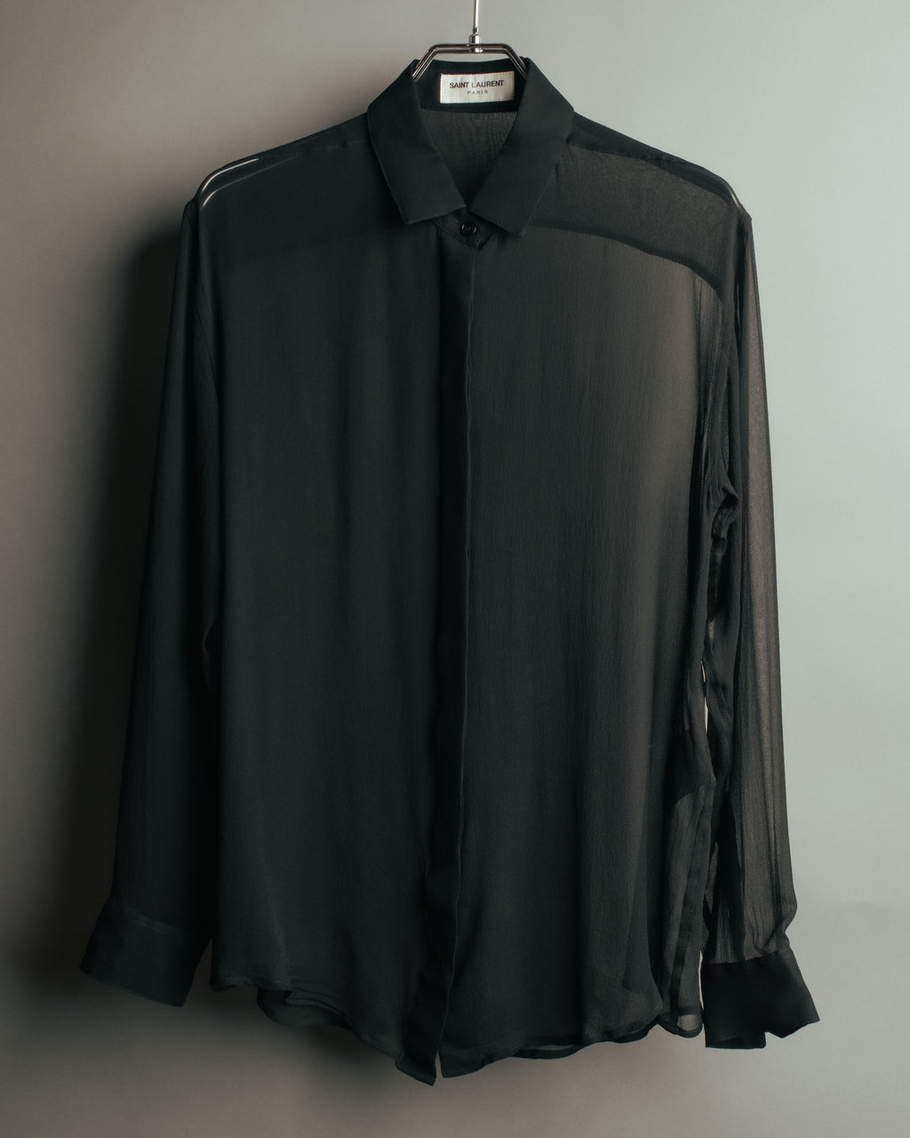-SPECIAL- “SAINT LAURENT” 2013-2017 Sheer black dress shirt