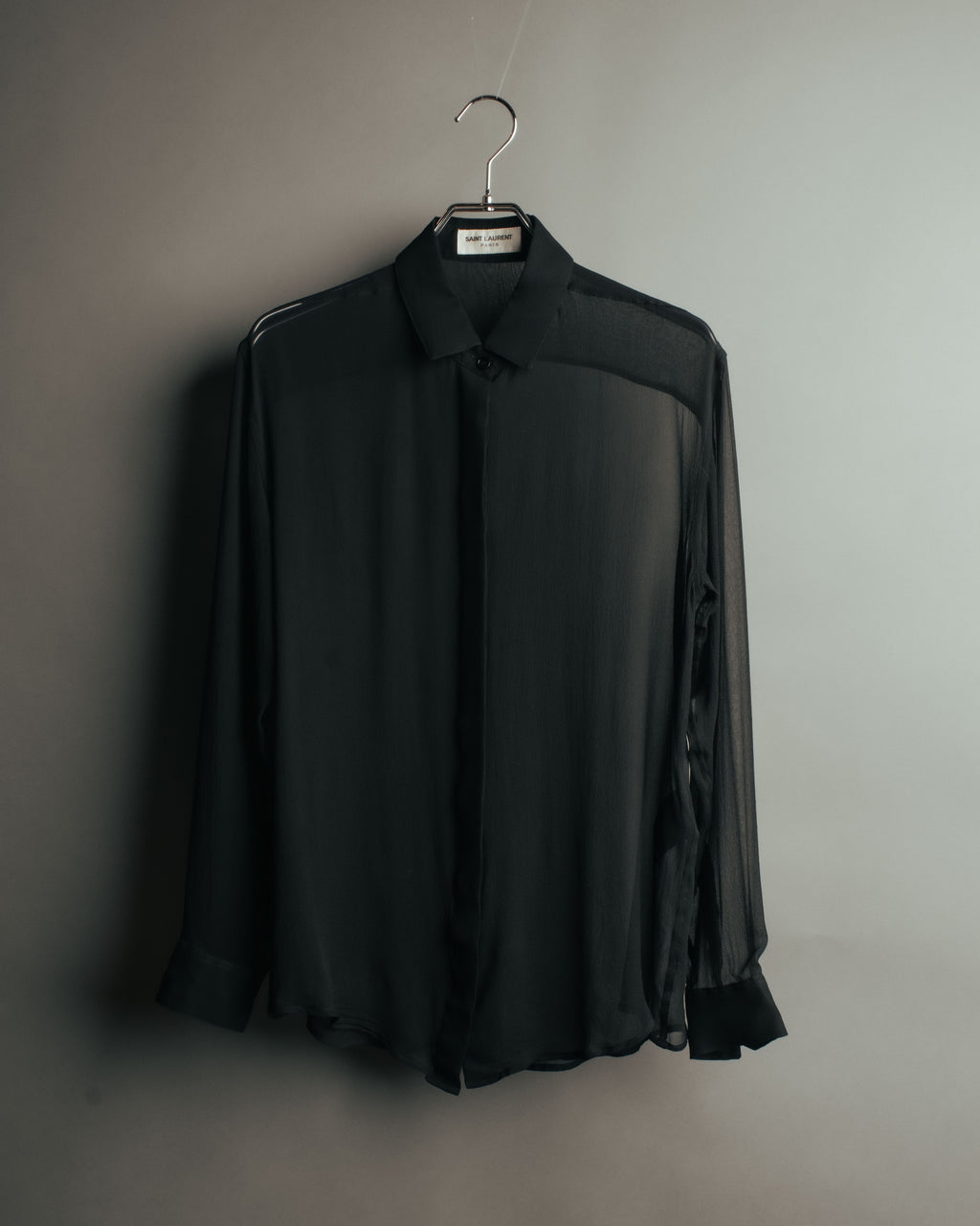 -SPECIAL- “SAINT LAURENT” 2013-2017 Sheer black dress shirt