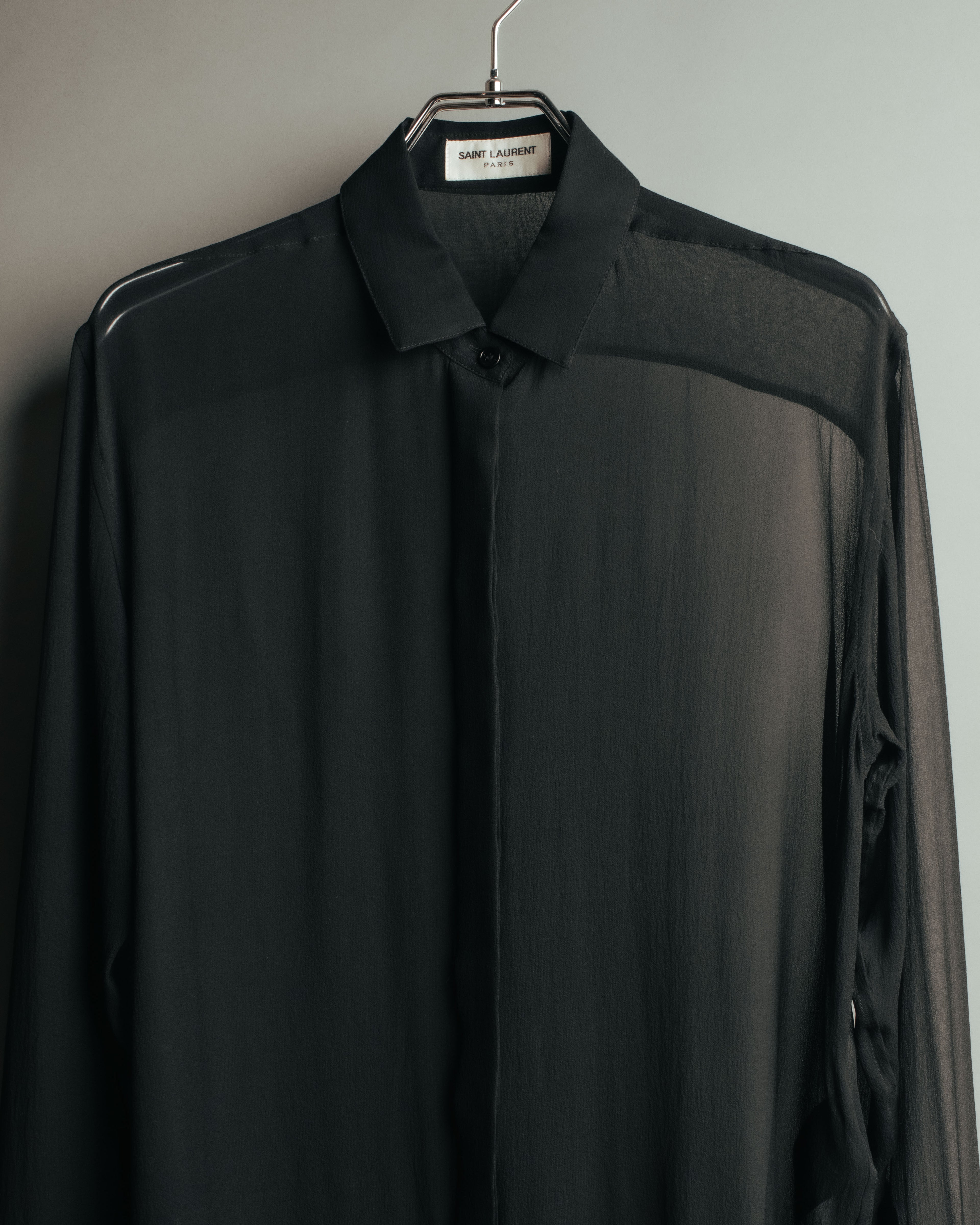 -SPECIAL- “SAINT LAURENT” 2013-2017 Sheer black dress shirt