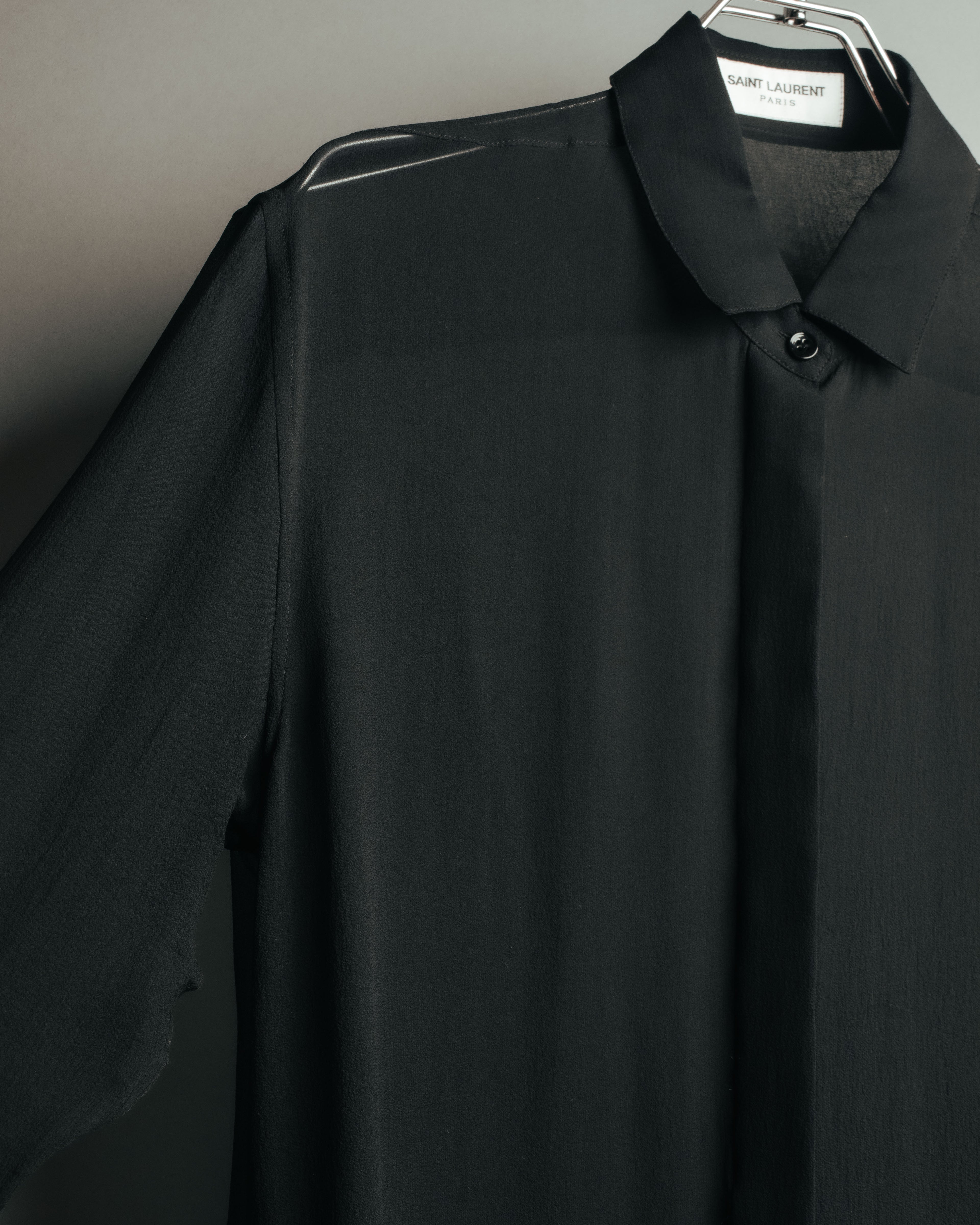 -SPECIAL- “SAINT LAURENT” 2013-2017 Sheer black dress shirt