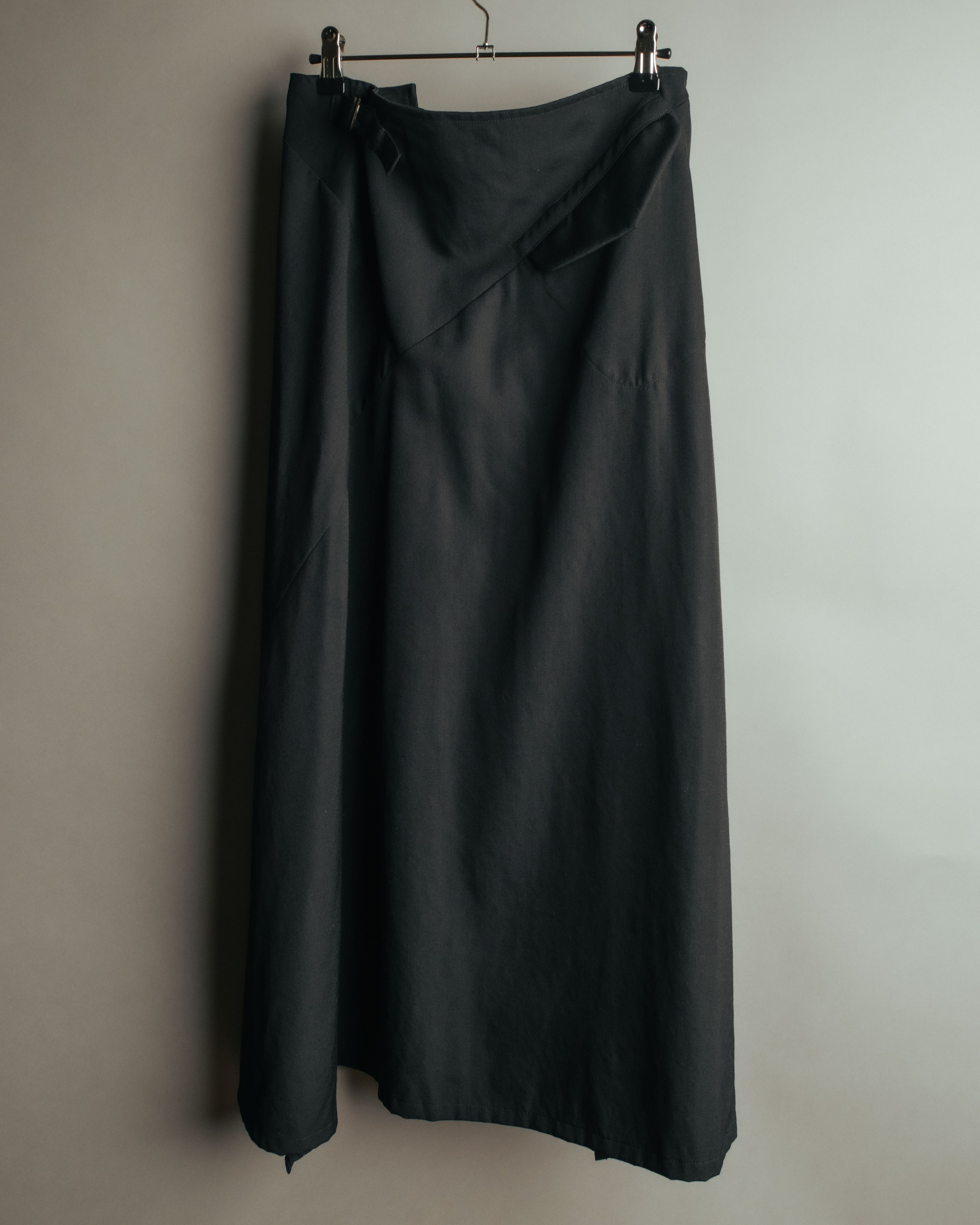 -SPECIAL- “Y’s” 2016 Asymmetric wool gabardine long skirt