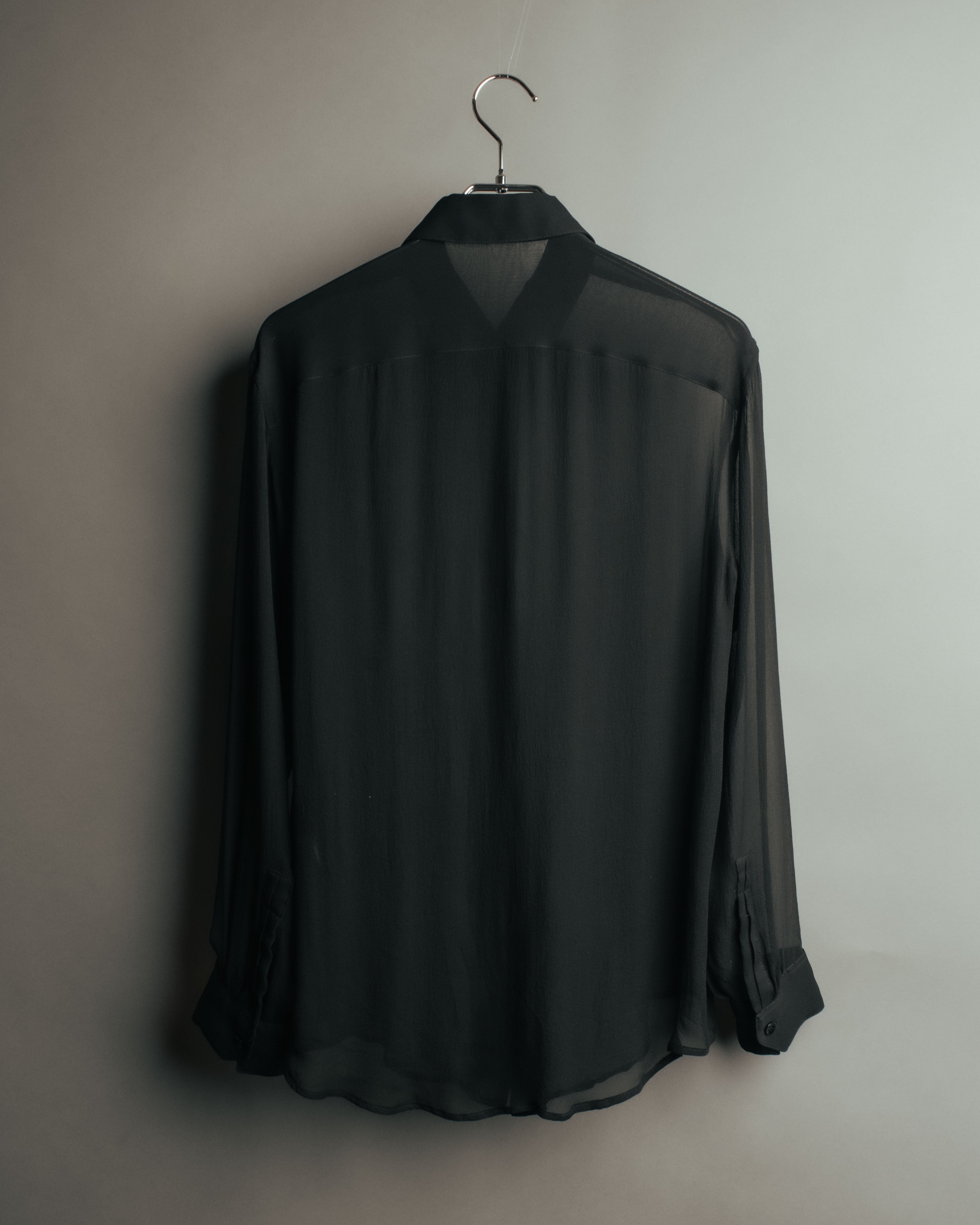 -SPECIAL- “SAINT LAURENT” 2013-2017 Sheer black dress shirt