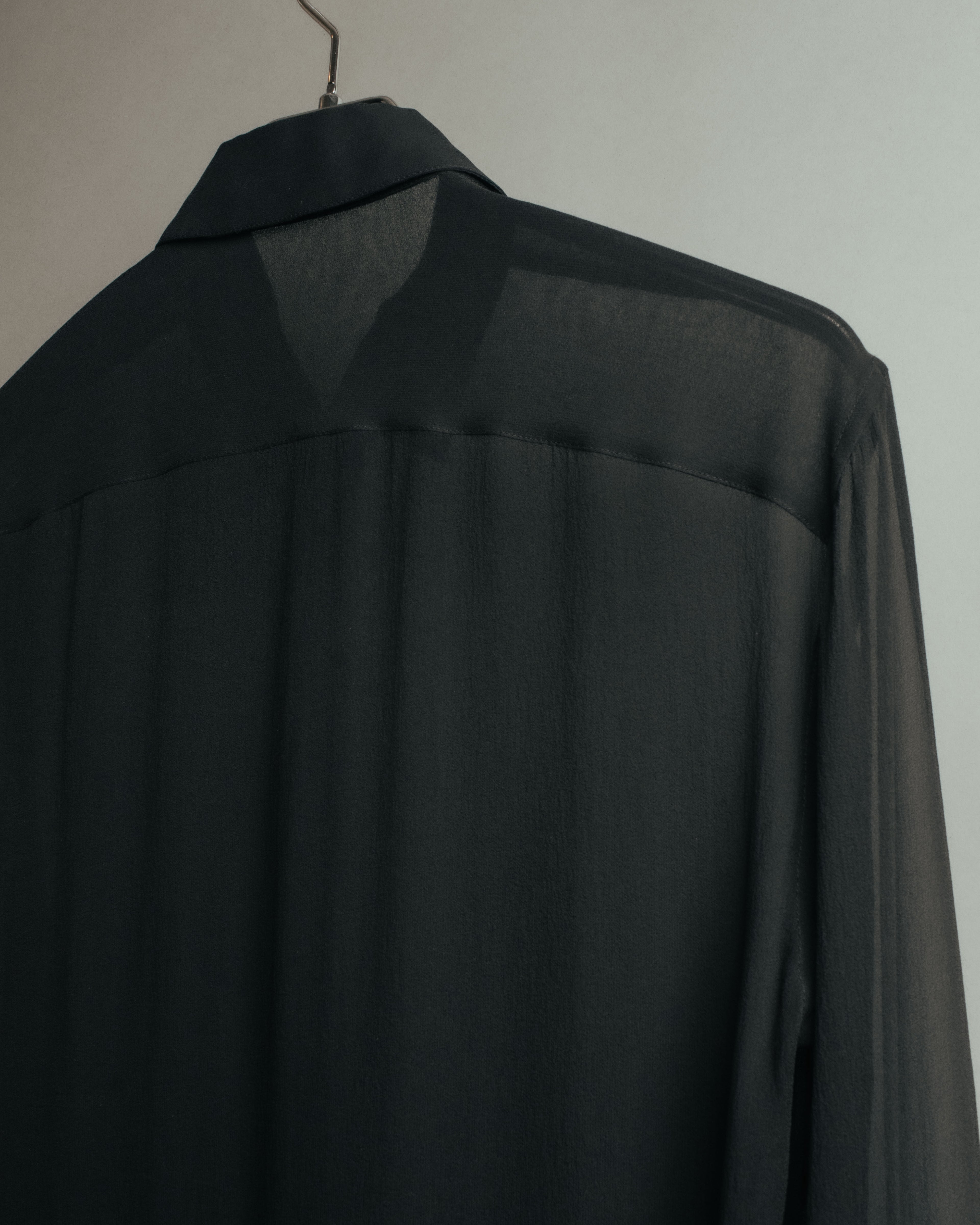 -SPECIAL- “SAINT LAURENT” 2013-2017 Sheer black dress shirt