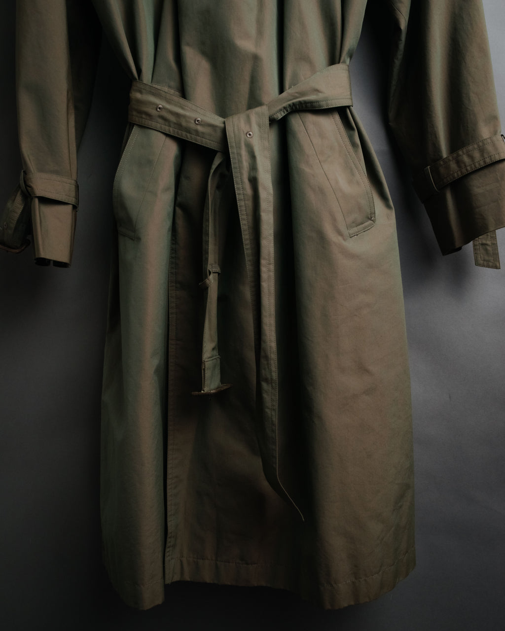 “Christian Dior” 80’s-90’s Iridescent belted trench coat