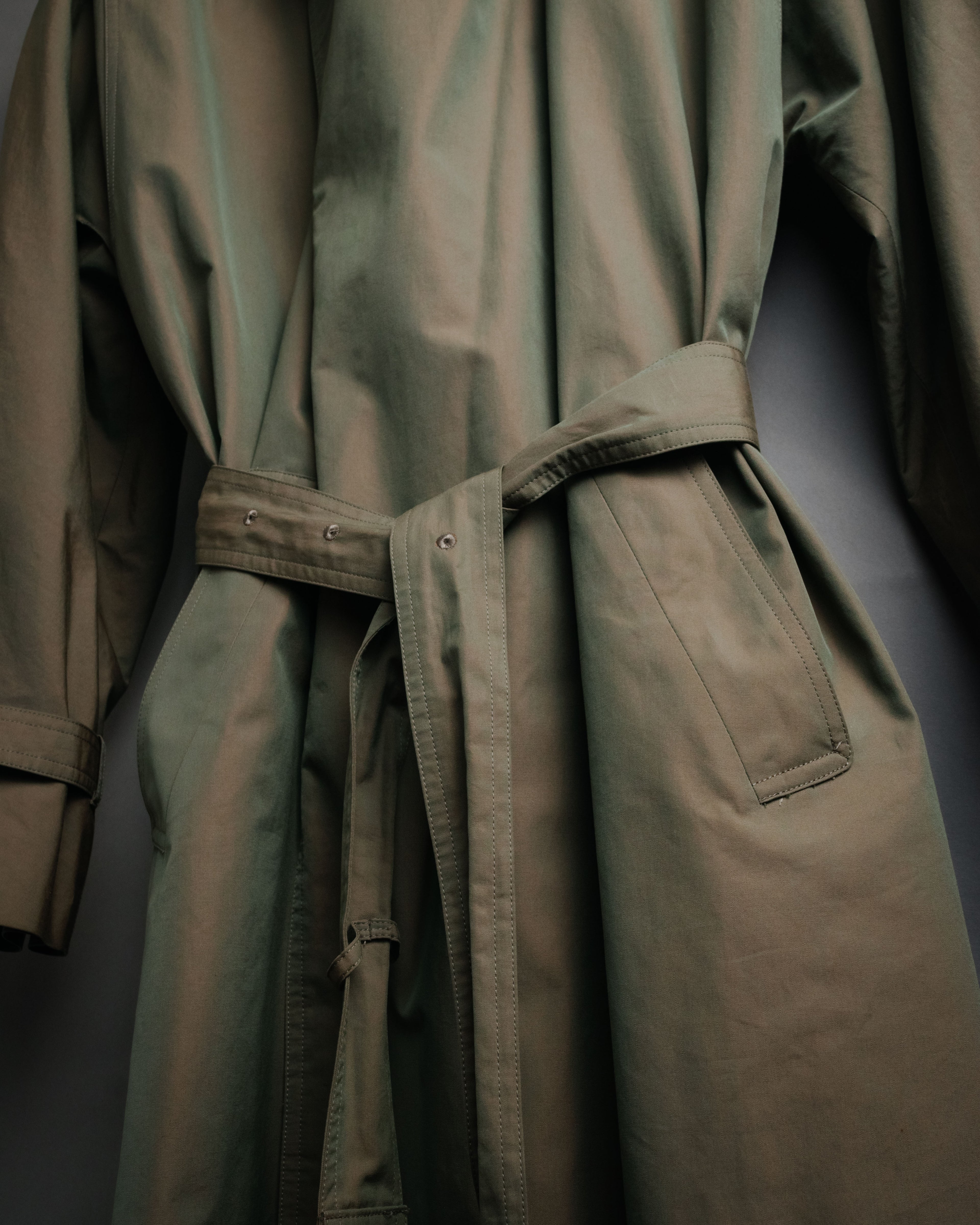 “Christian Dior” 80’s-90’s Iridescent belted trench coat