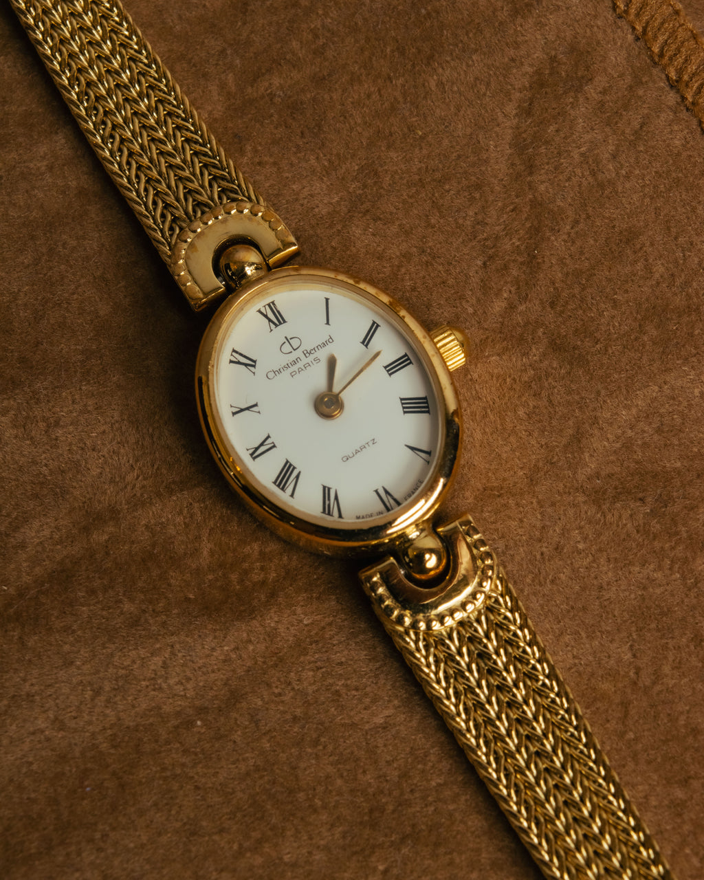 -SPECIAL- “Christian Bernard” 80’s-90’s Oval mesh bracelet watch