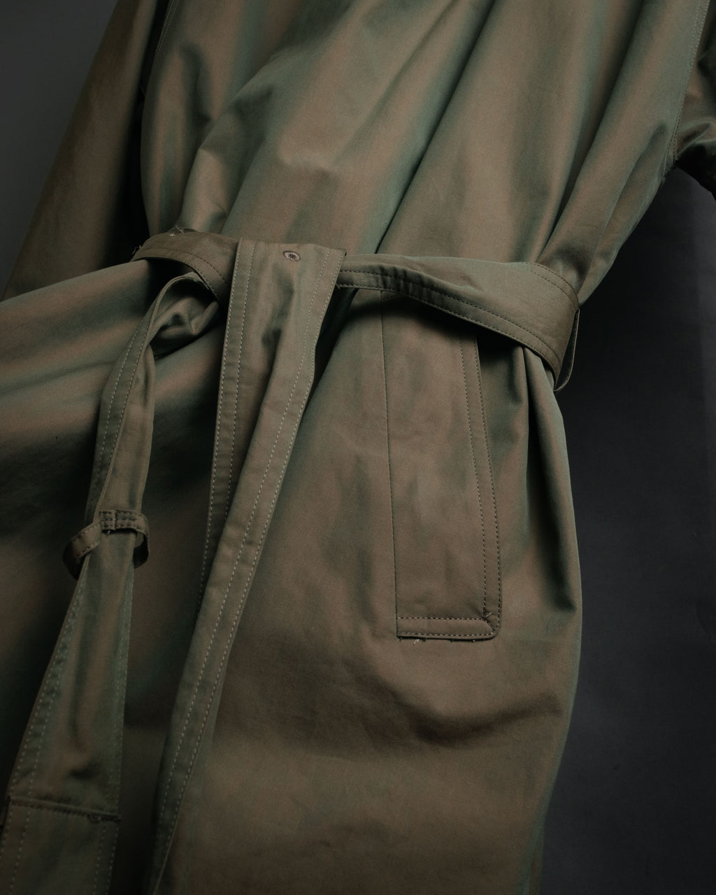 “Christian Dior” 80’s-90’s Iridescent belted trench coat