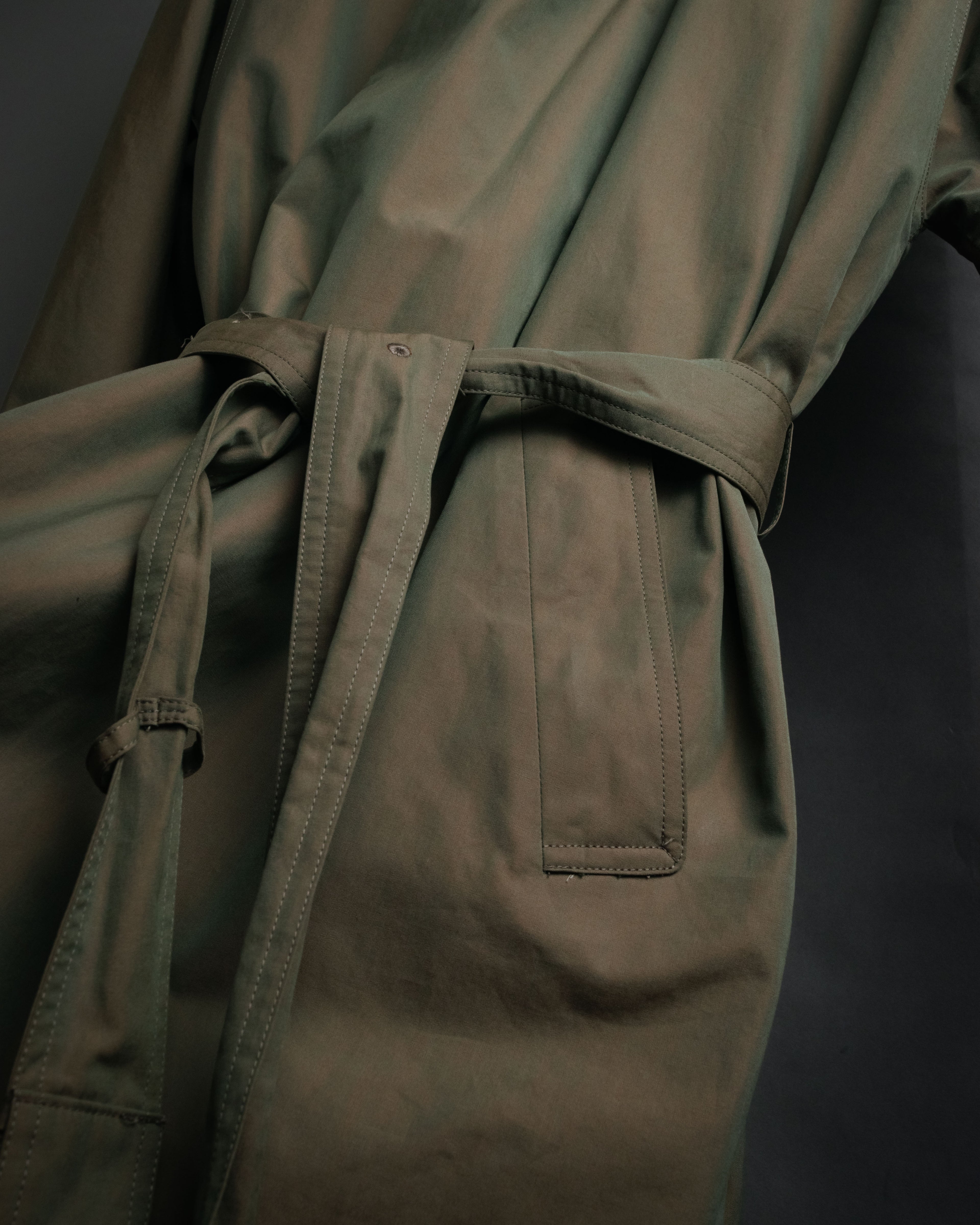 “Christian Dior” 80’s-90’s Iridescent belted trench coat