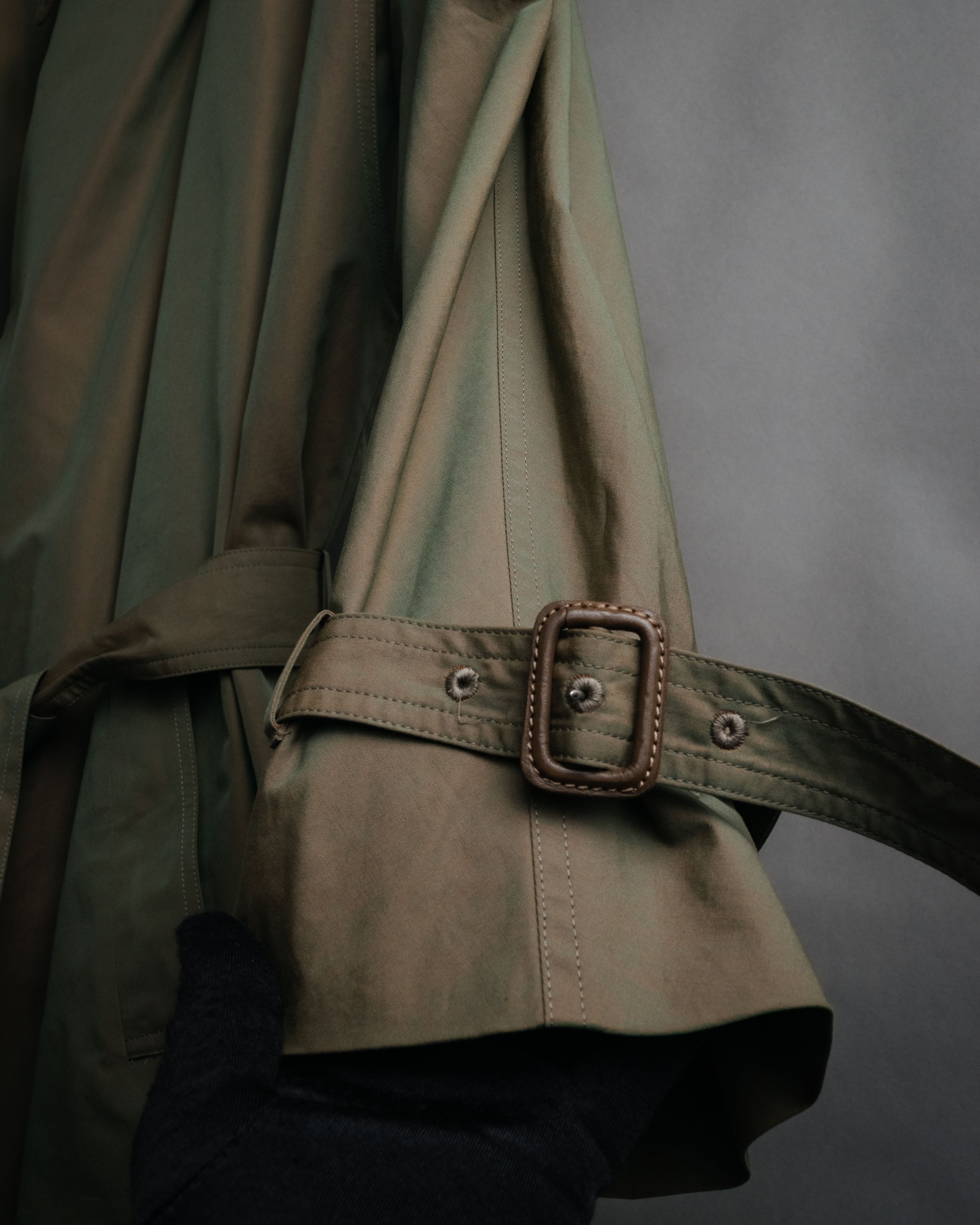 “Christian Dior” 80’s-90’s Iridescent belted trench coat