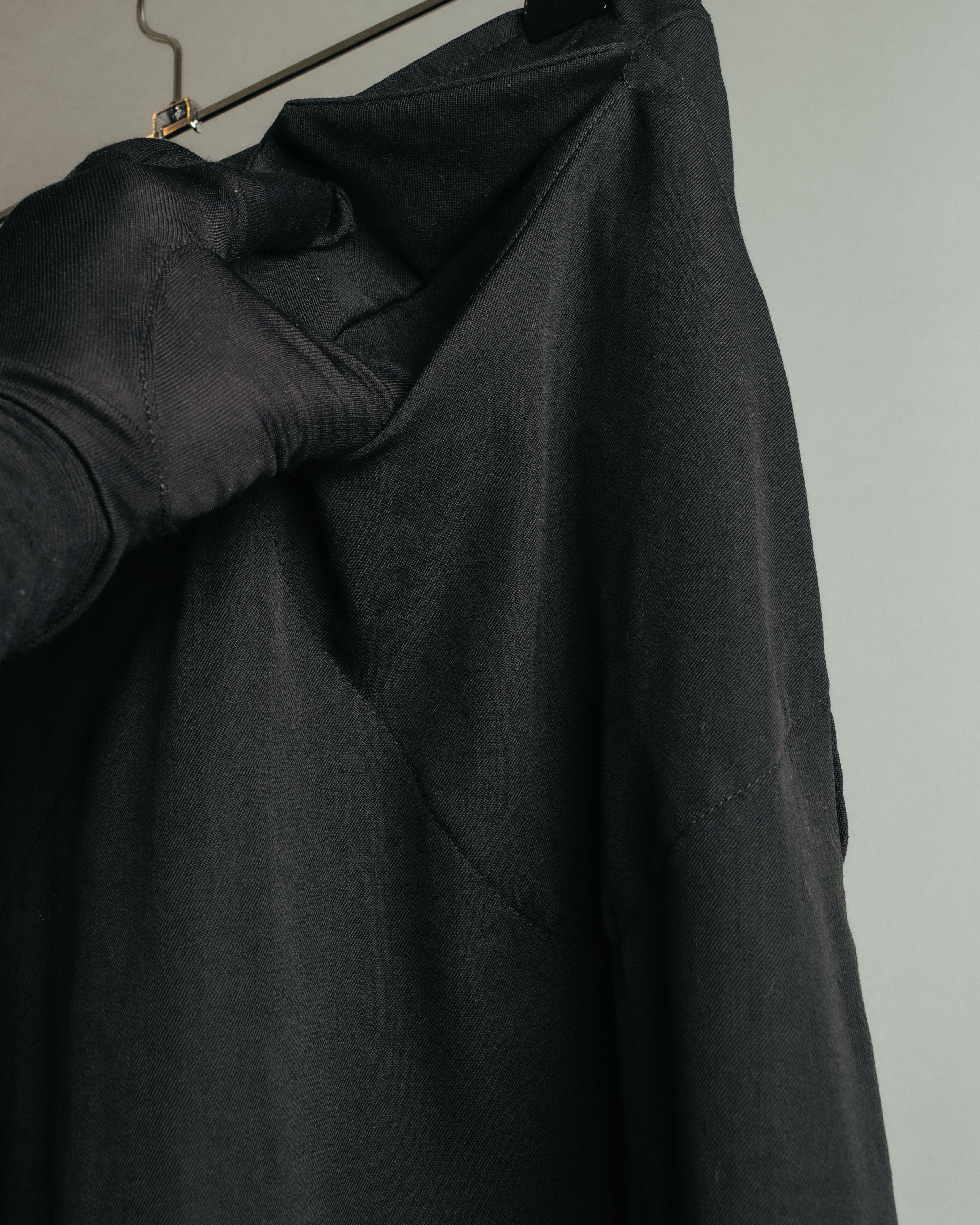-SPECIAL- “Y’s” 2016 Asymmetric wool gabardine long skirt