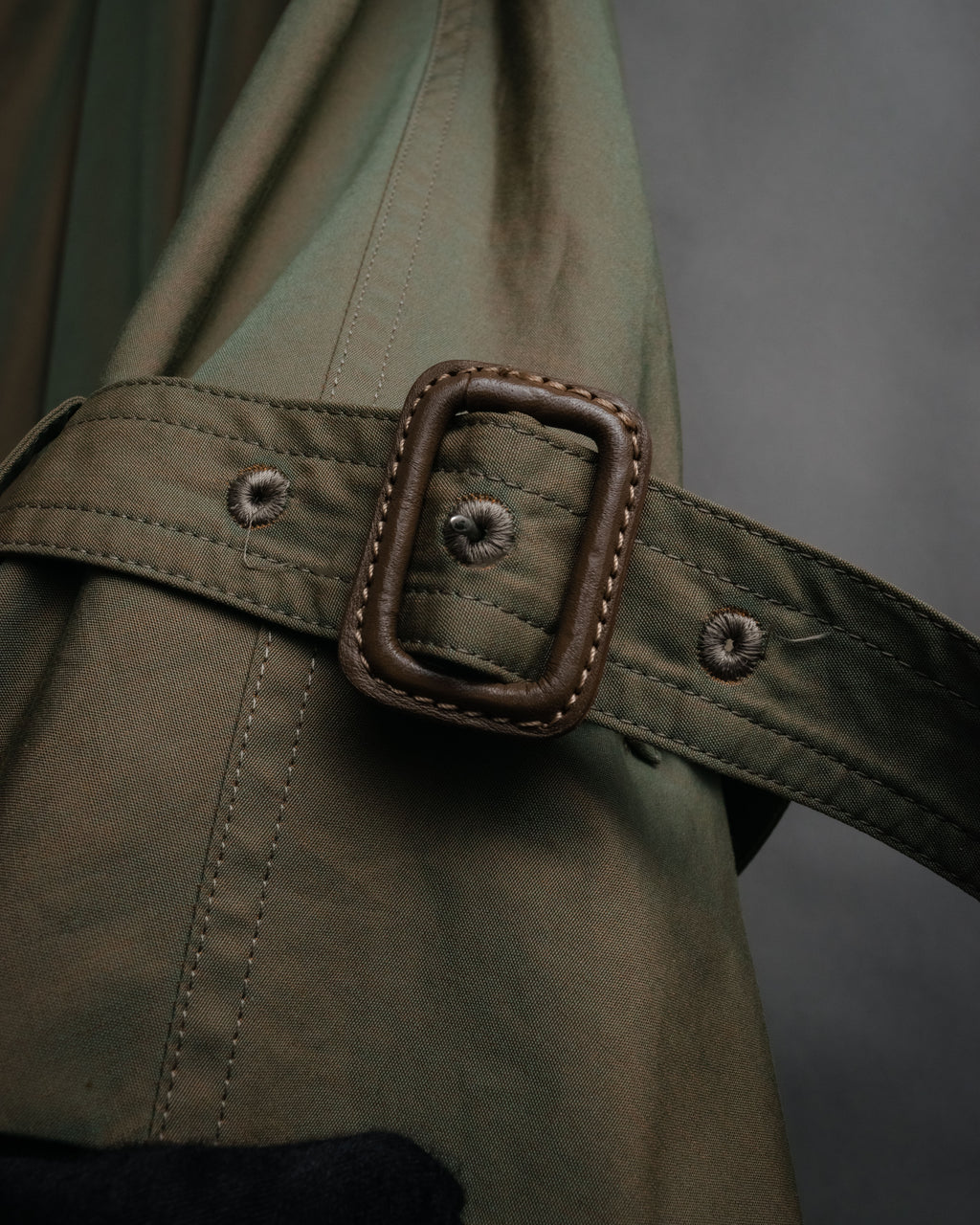 “Christian Dior” 80’s-90’s Iridescent belted trench coat