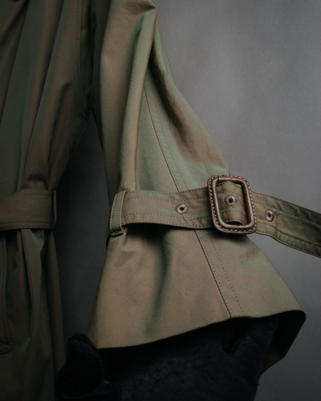 “Christian Dior” 80’s-90’s Iridescent belted trench coat
