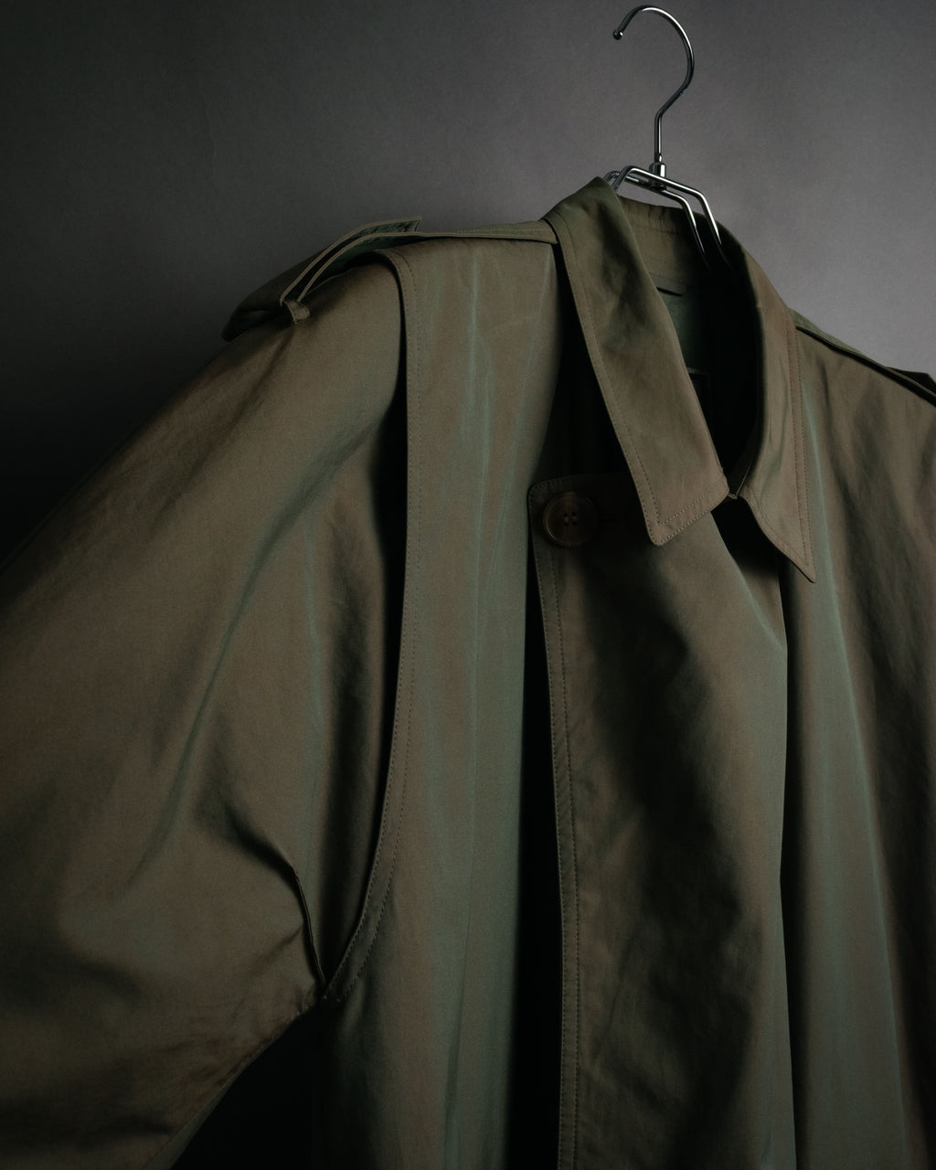 “Christian Dior” 80’s-90’s Iridescent belted trench coat