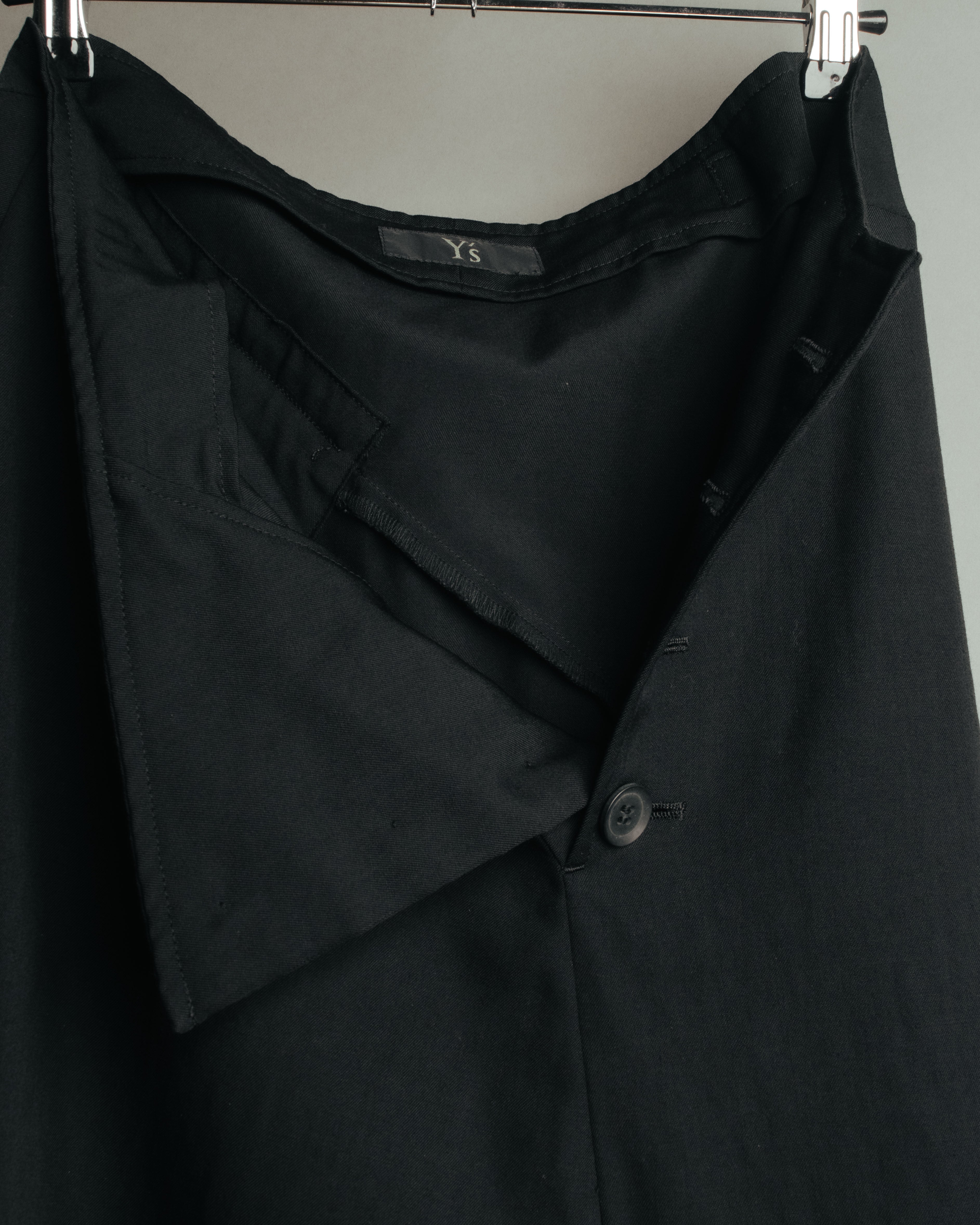 -SPECIAL- “Y’s” 2016 Asymmetric wool gabardine long skirt