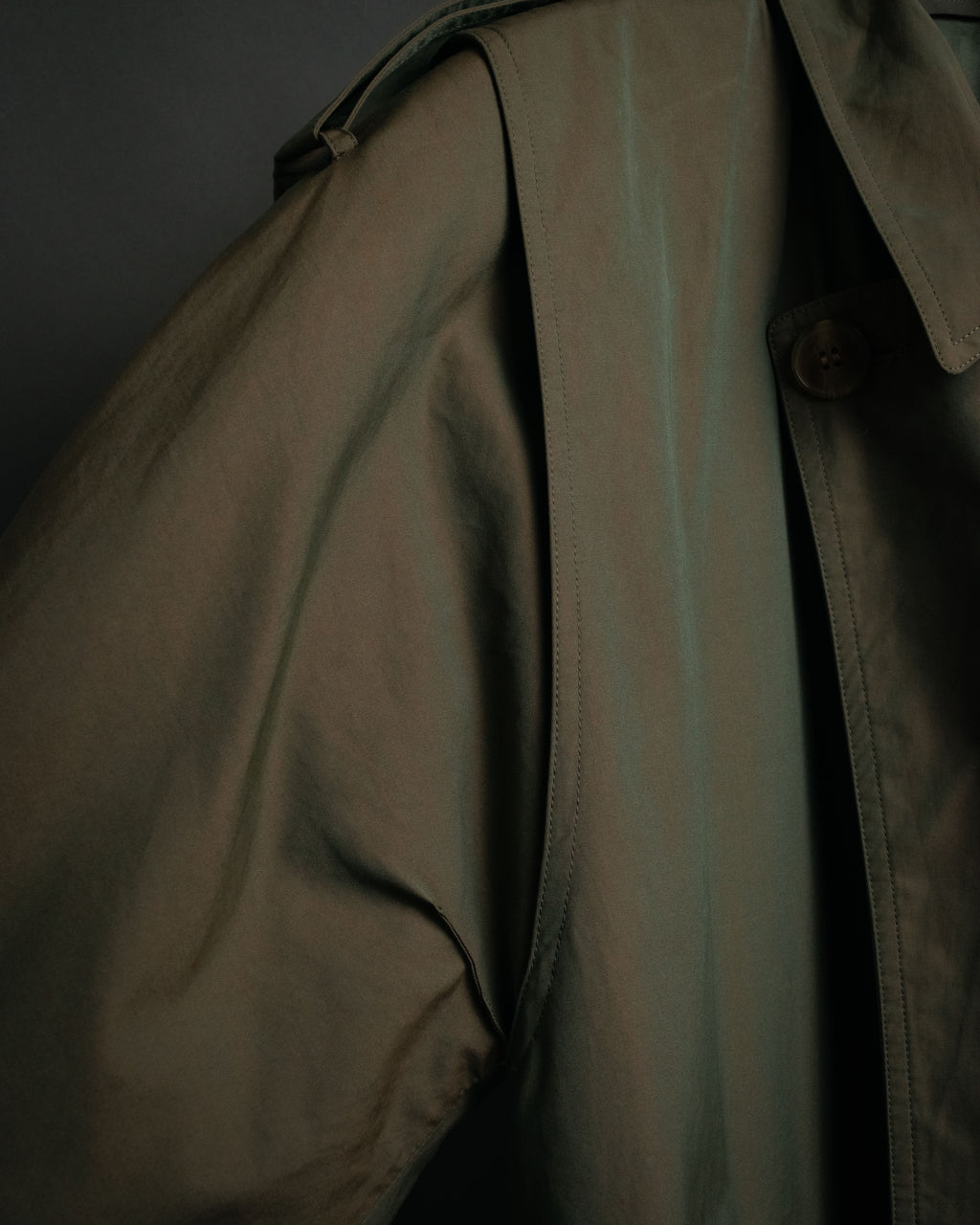“Christian Dior” 80’s-90’s Iridescent belted trench coat