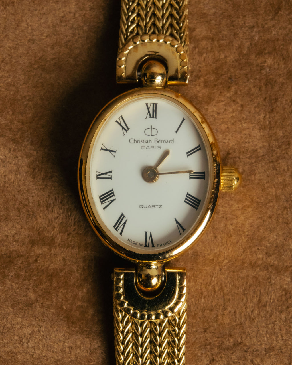 -SPECIAL- “Christian Bernard” 80’s-90’s Oval mesh bracelet watch