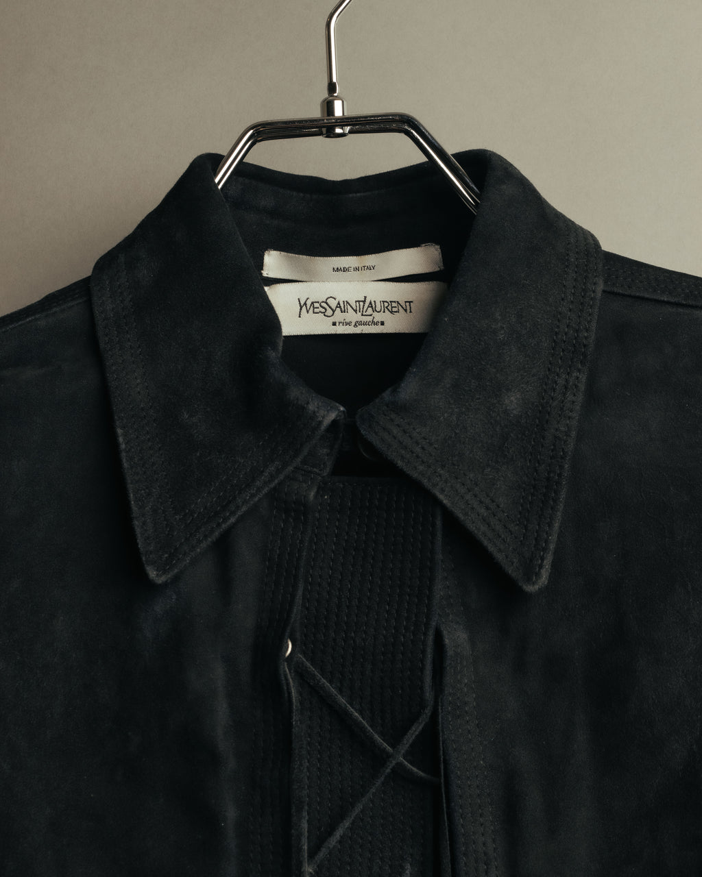 -SPECIAL- “Yves Saint Laurent rive gauche” 2001-2004 Suede lace-up safari dress