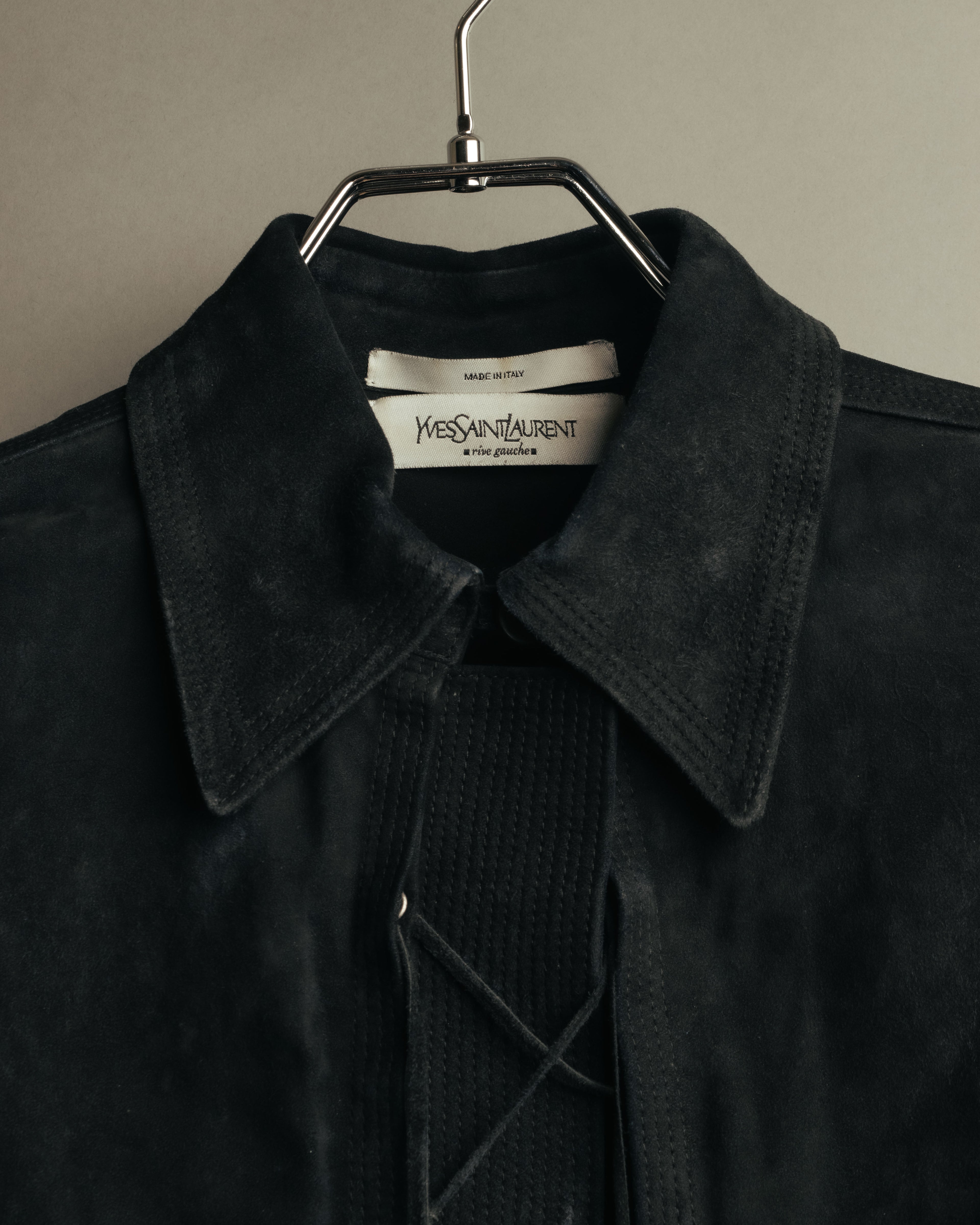 -SPECIAL- “Yves Saint Laurent rive gauche” 2001-2004 Suede lace-up safari dress