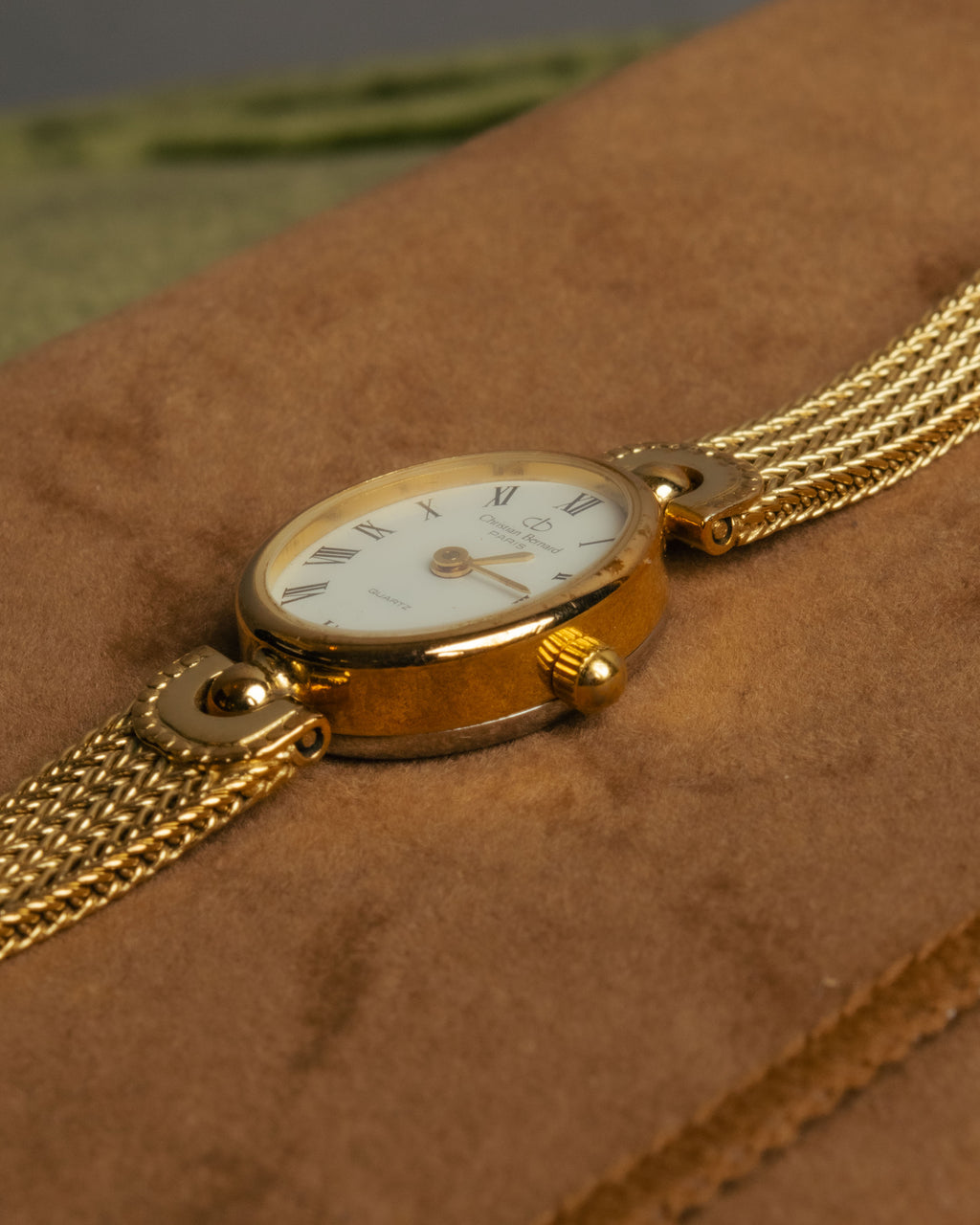 -SPECIAL- “Christian Bernard” 80’s-90’s Oval mesh bracelet watch