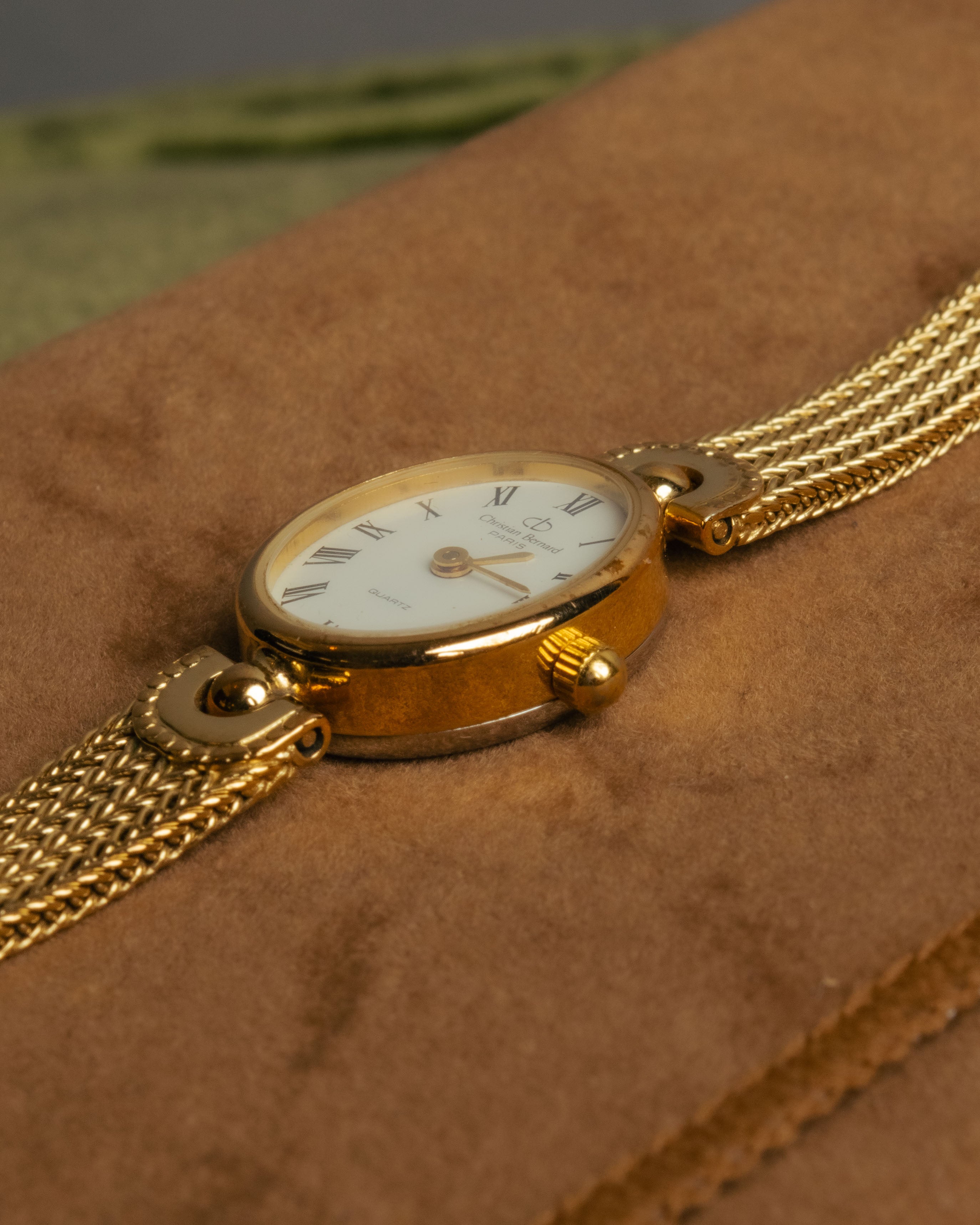 -SPECIAL- “Christian Bernard” 80’s-90’s Oval mesh bracelet watch