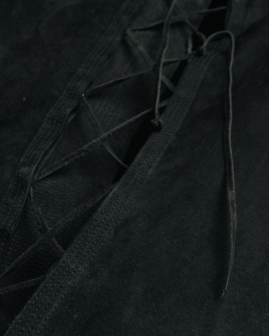 -SPECIAL- “Yves Saint Laurent rive gauche” 2001-2004 Suede lace-up safari dress