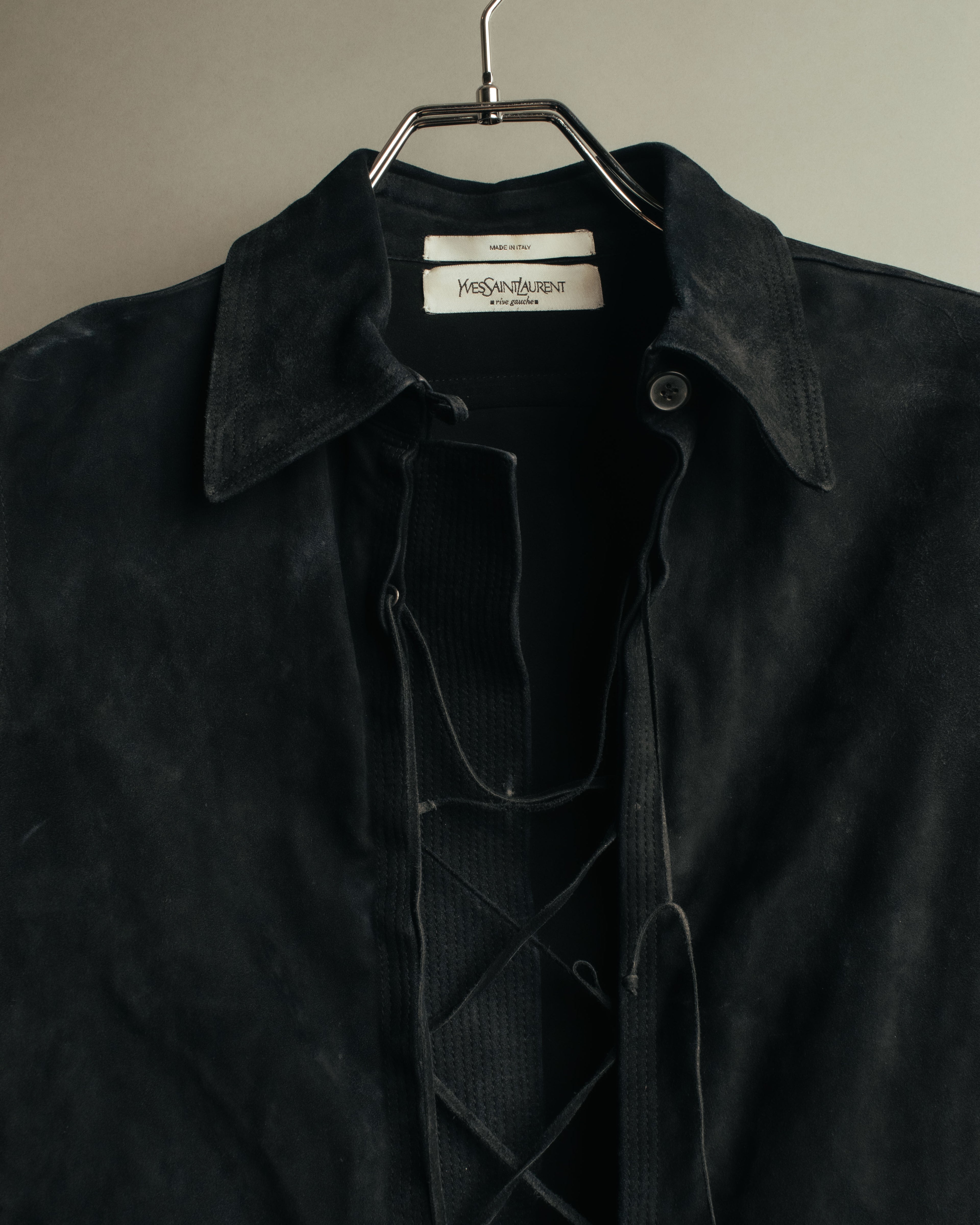 -SPECIAL- “Yves Saint Laurent rive gauche” 2001-2004 Suede lace-up safari dress
