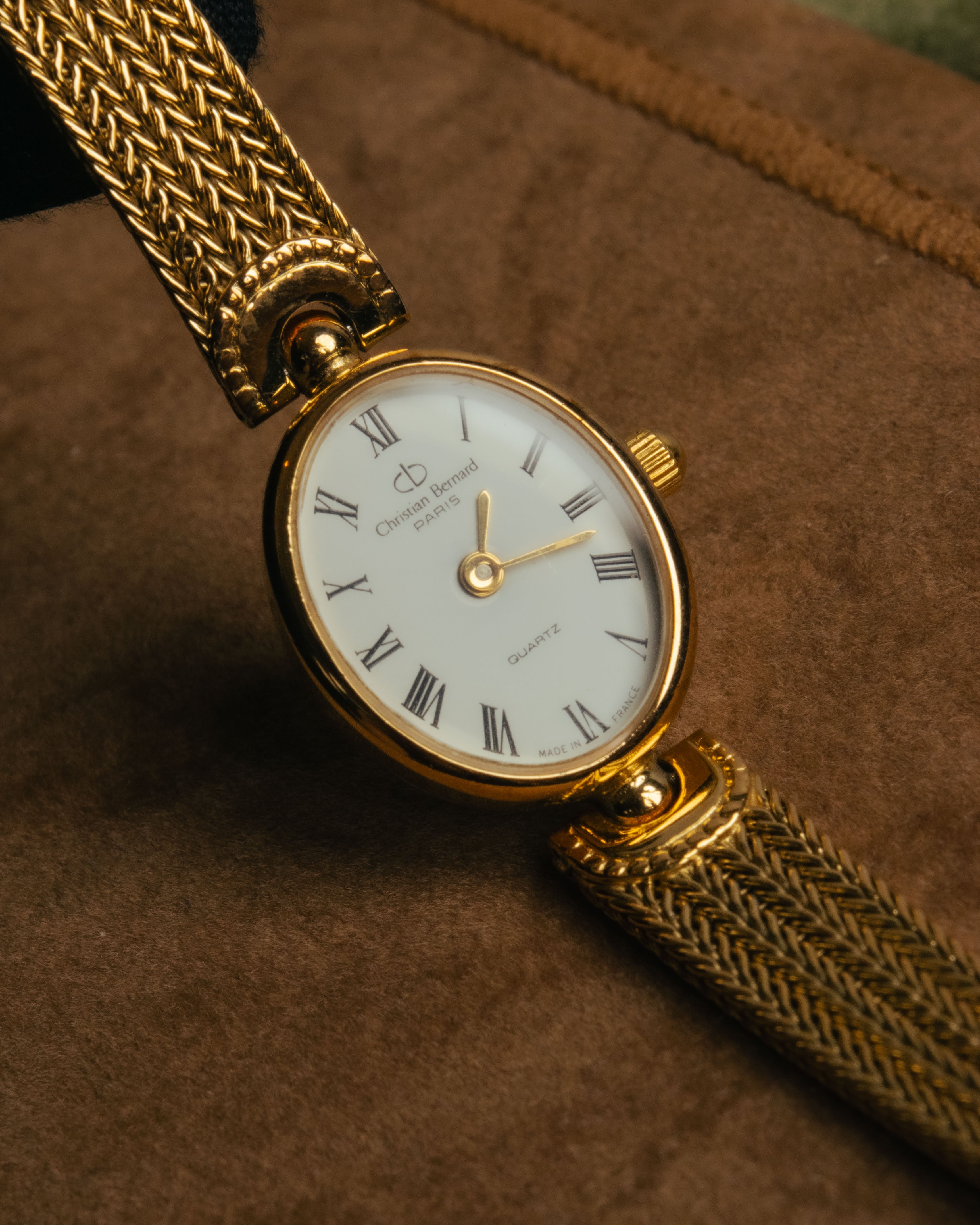 -SPECIAL- “Christian Bernard” 80’s-90’s Oval mesh bracelet watch