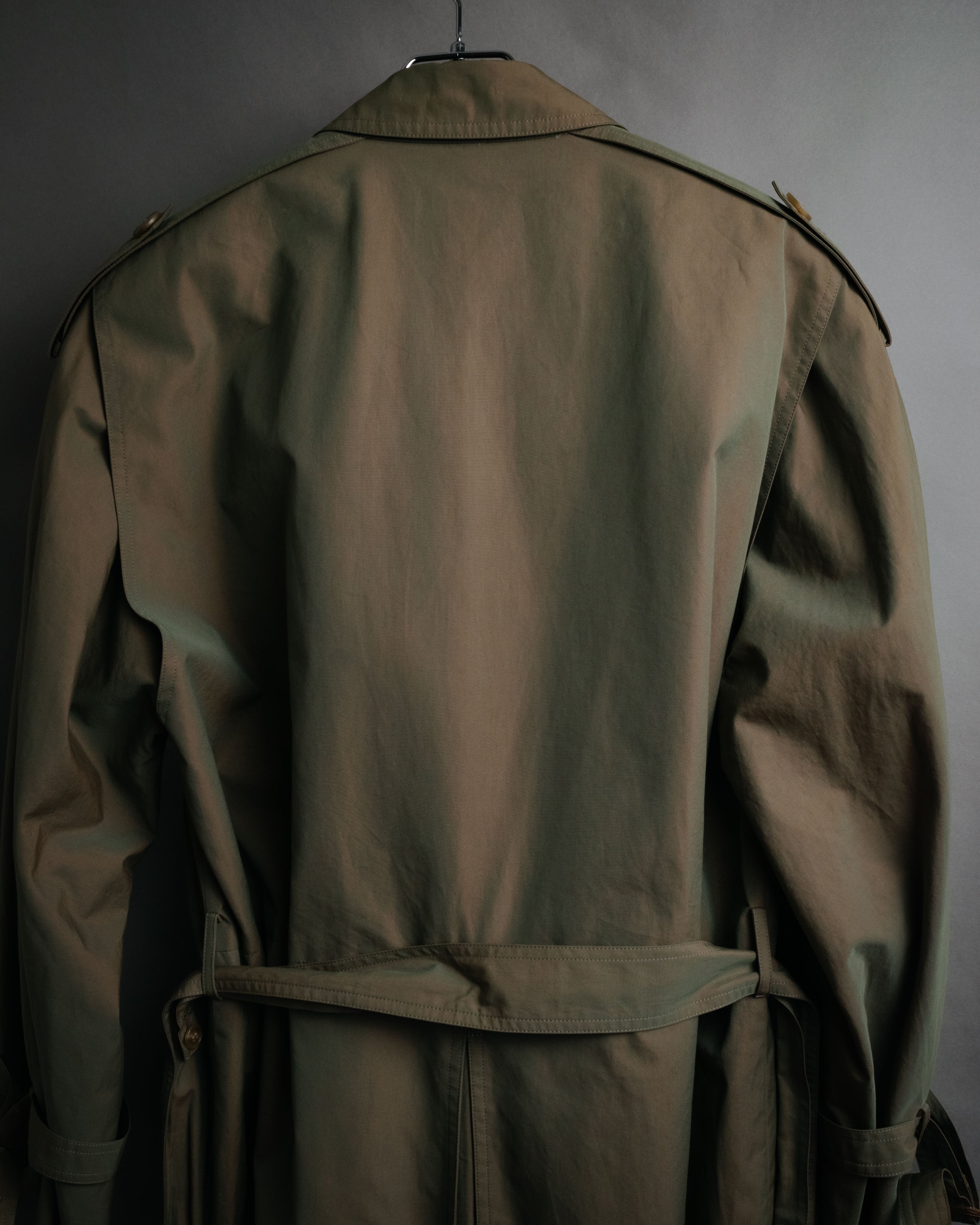 “Christian Dior” 80’s-90’s Iridescent belted trench coat