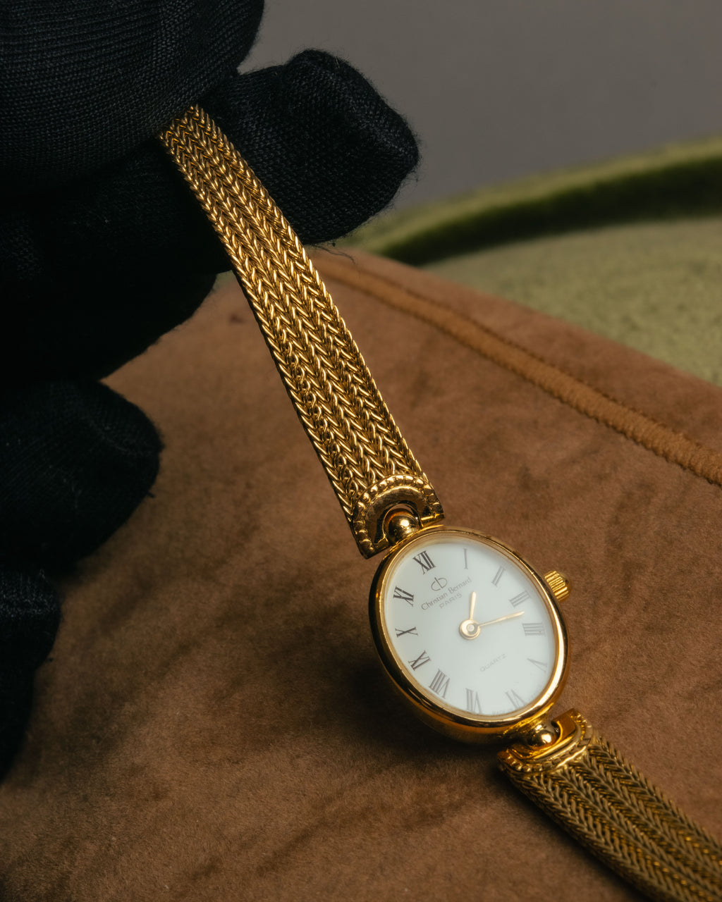 -SPECIAL- “Christian Bernard” 80’s-90’s Oval mesh bracelet watch