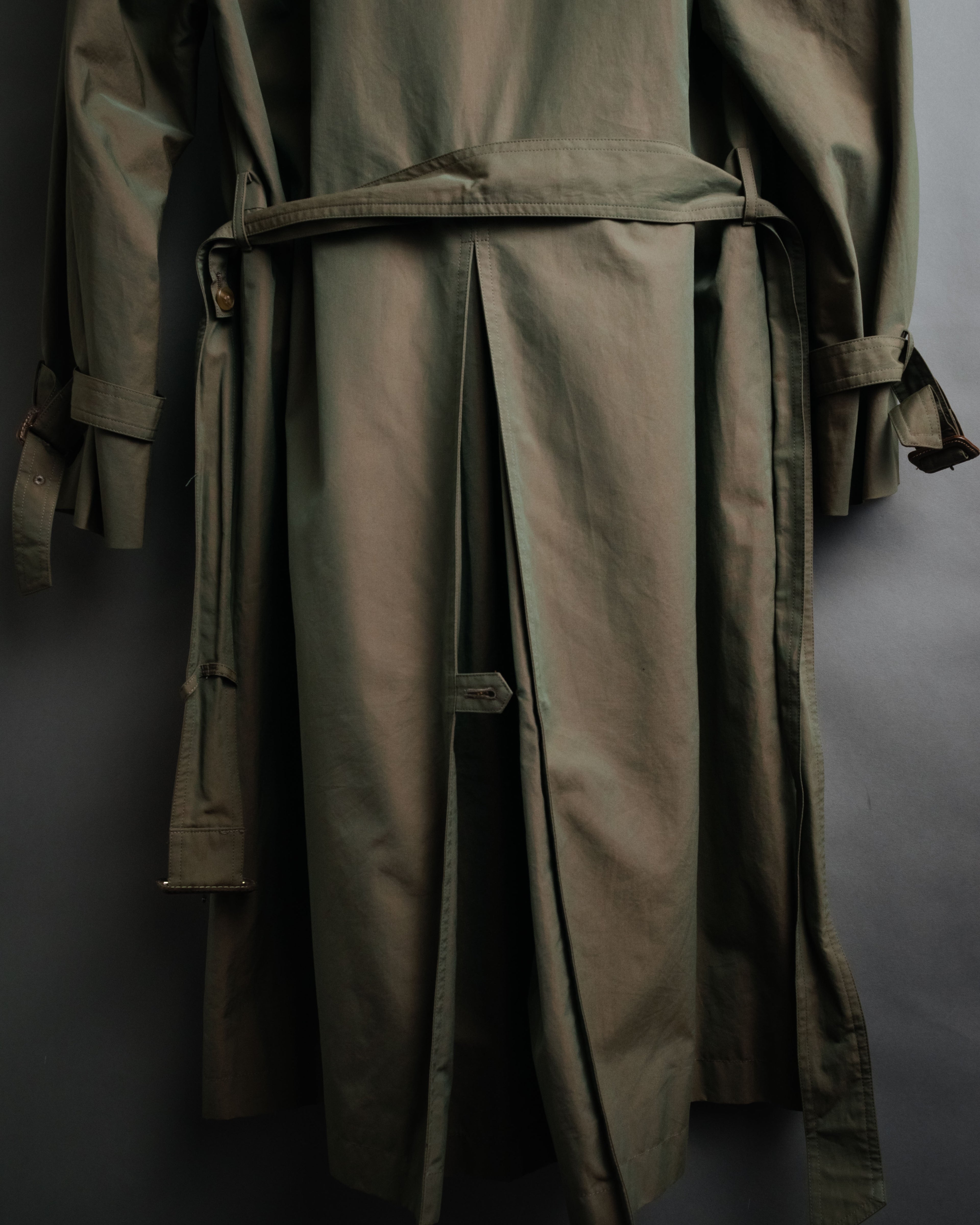 “Christian Dior” 80’s-90’s Iridescent belted trench coat
