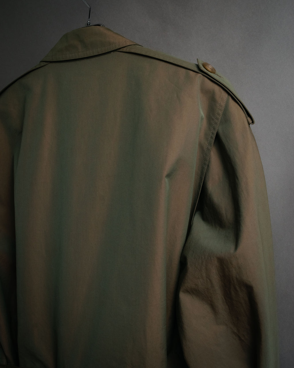“Christian Dior” 80’s-90’s Iridescent belted trench coat
