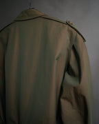 “Christian Dior” 80’s-90’s Iridescent belted trench coat