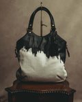 “YVES SAINT LAURENT”2007-2009 Tribute bi-color canvas tote bag