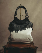 “YVES SAINT LAURENT”2007-2009 Tribute bi-color canvas tote bag