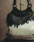 “YVES SAINT LAURENT”2007-2009 Tribute bi-color canvas tote bag