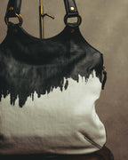 “YVES SAINT LAURENT”2007-2009 Tribute bi-color canvas tote bag