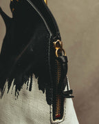 “YVES SAINT LAURENT”2007-2009 Tribute bi-color canvas tote bag